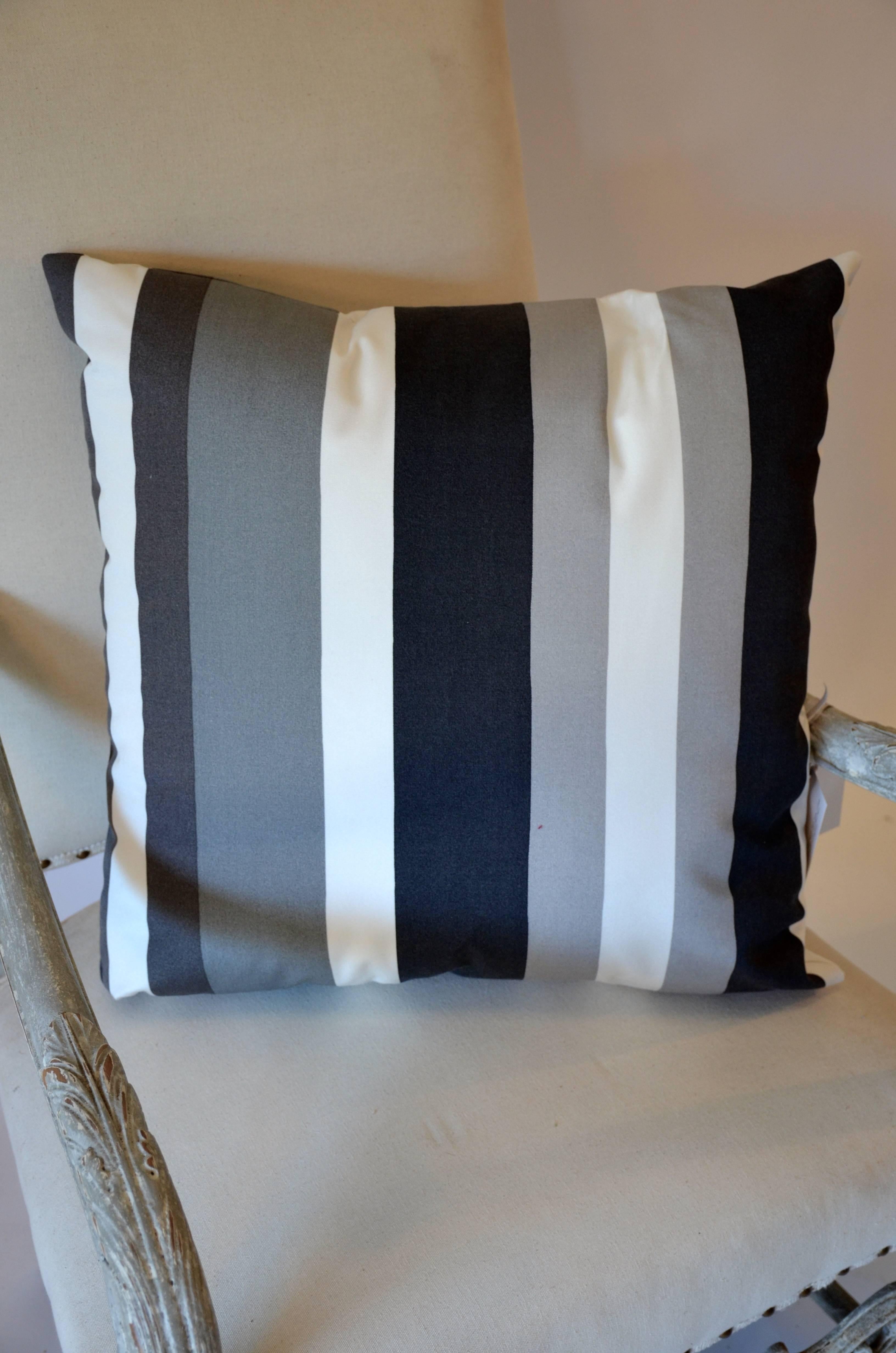 Modern Awning Stripe Pillow For Sale 1