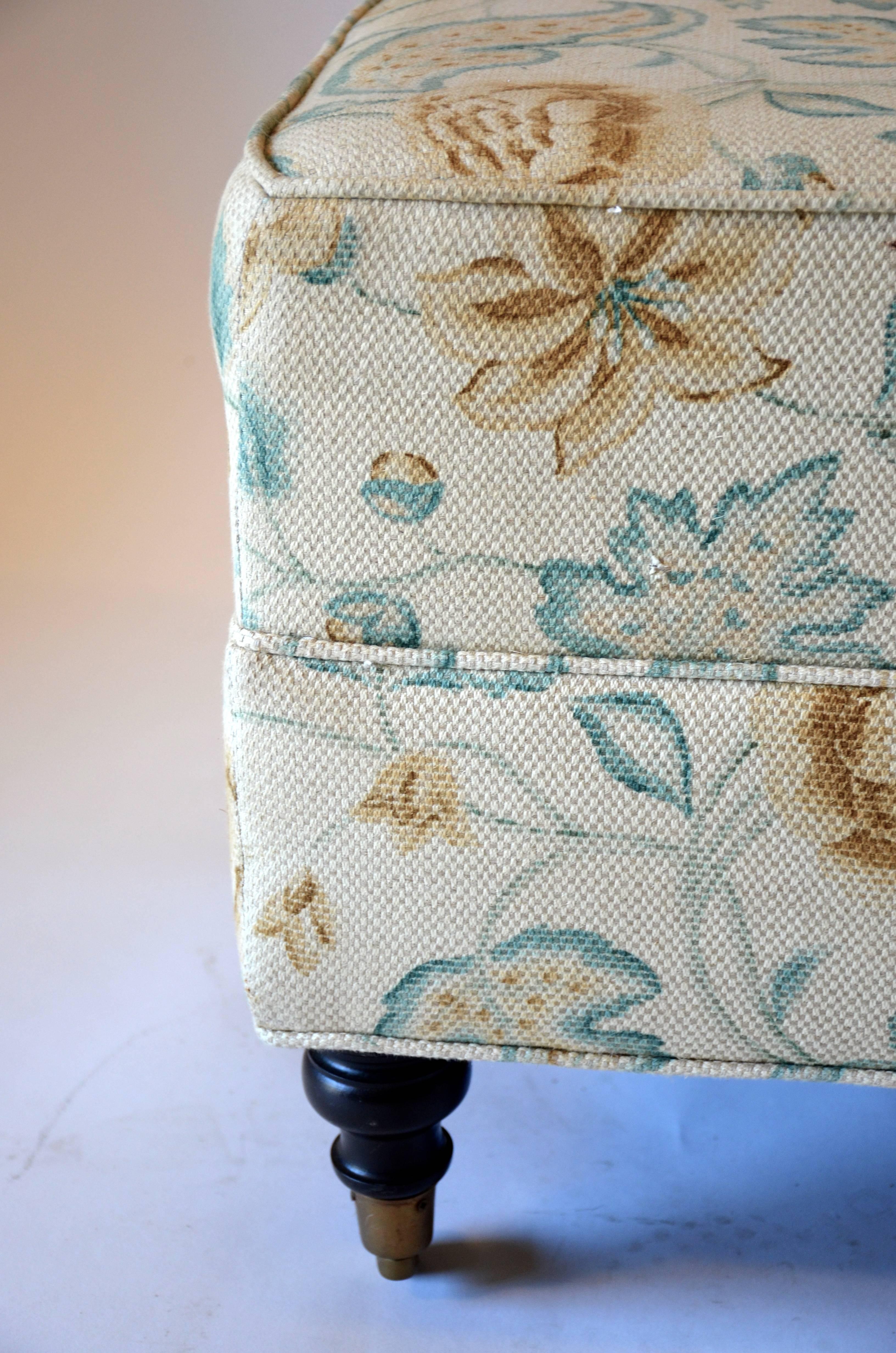 Floral Waverly Ottoman For Sale 1