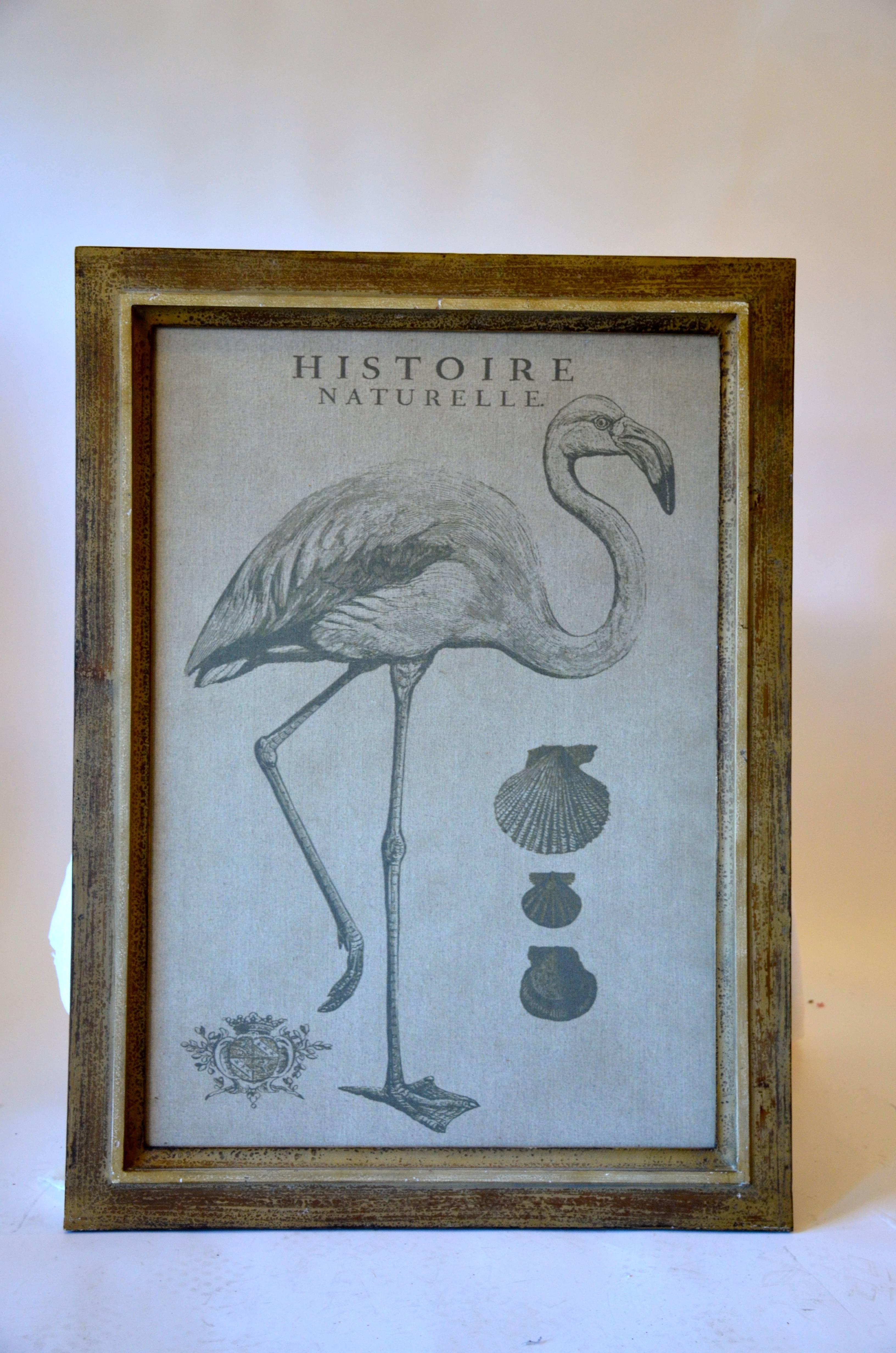 Flamingo Print In Good Condition For Sale In Southampton, NY