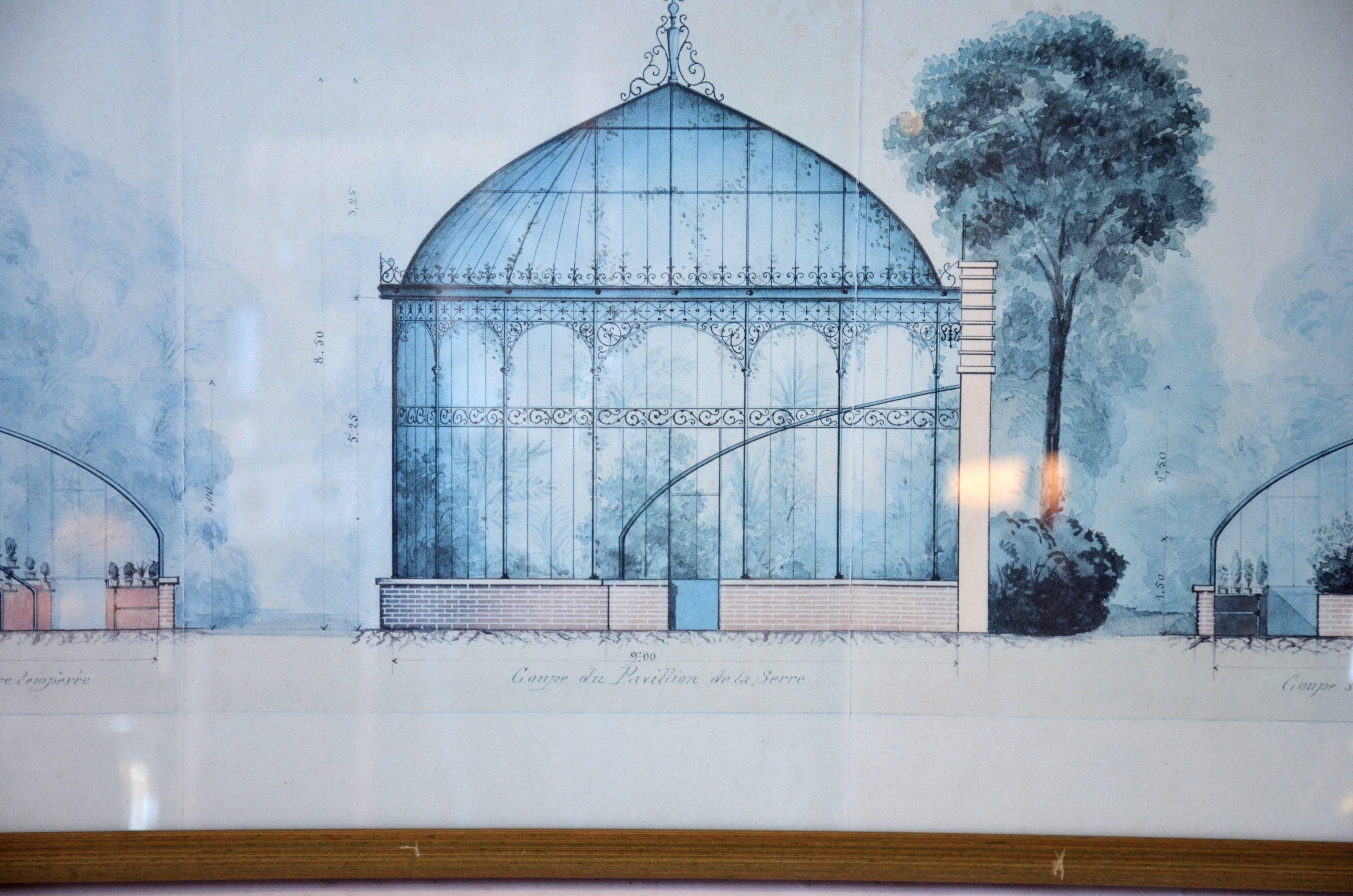 Late 20th Century Architectural Print 2 For Sale