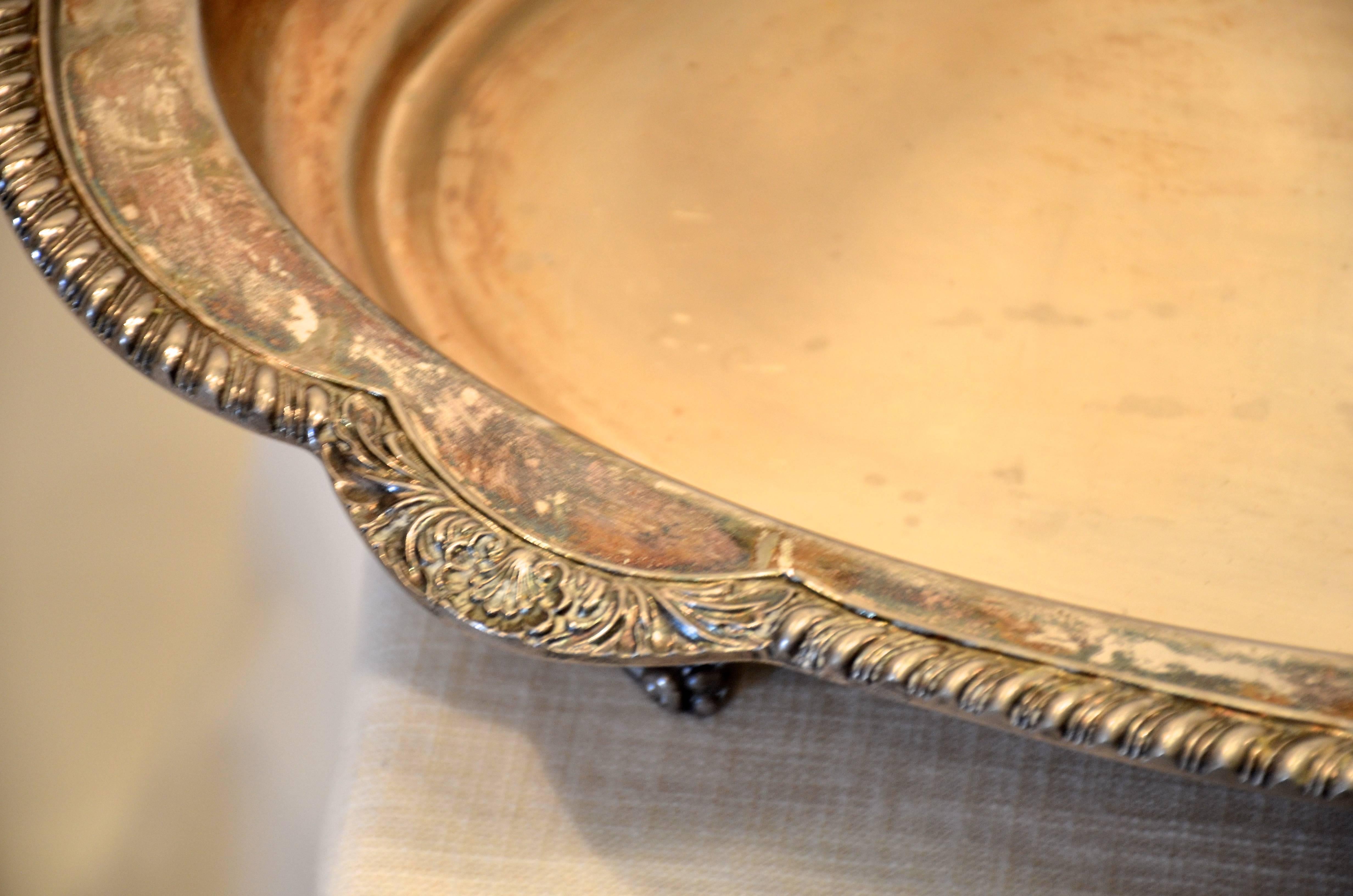 Mid-20th Century Silver Tray For Sale