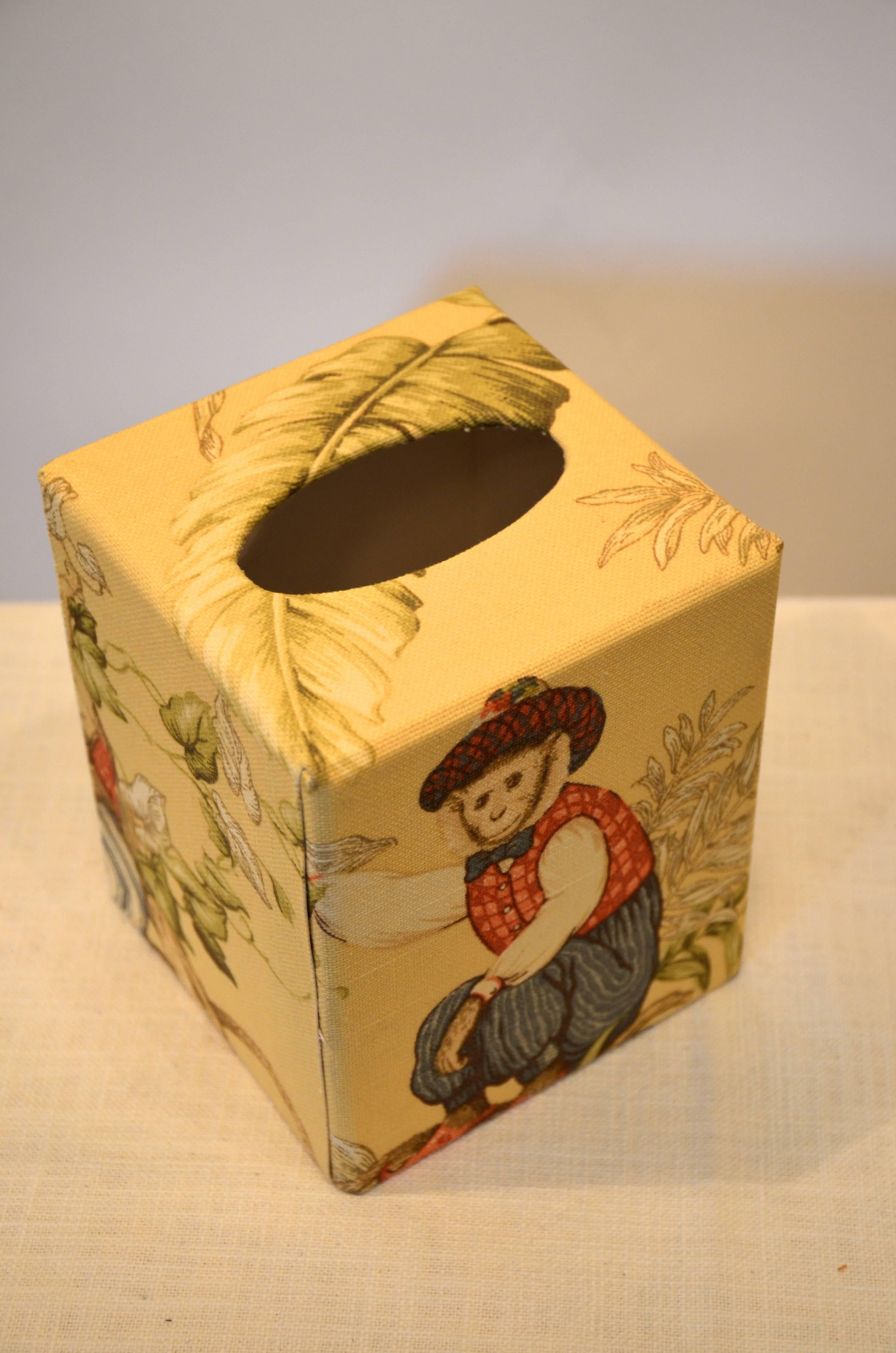 Late 20th Century Monkey Tissue Box Cover For Sale