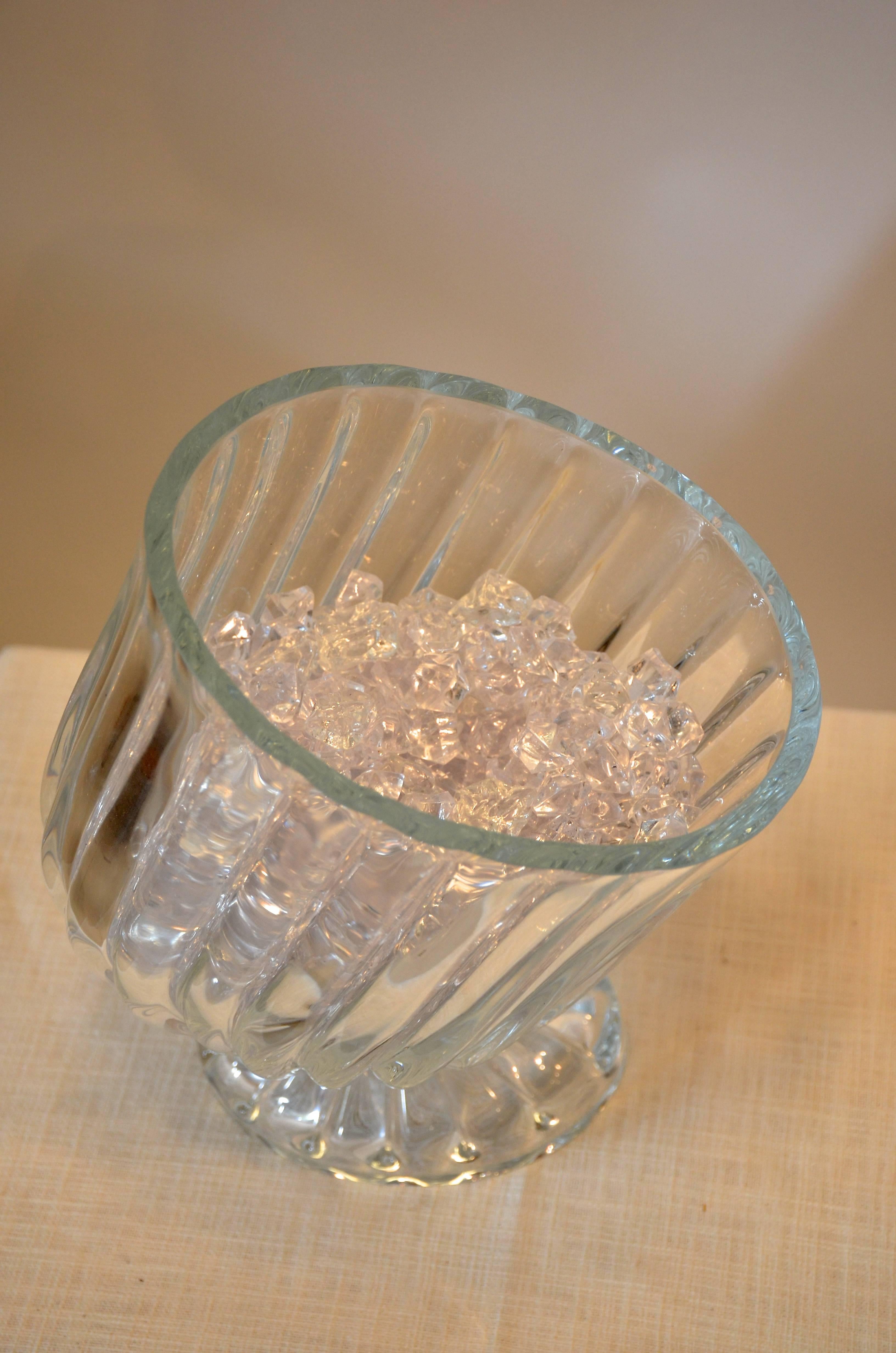 Optic crystal wine chiller fantastic piece, beautiful countertop accessory.