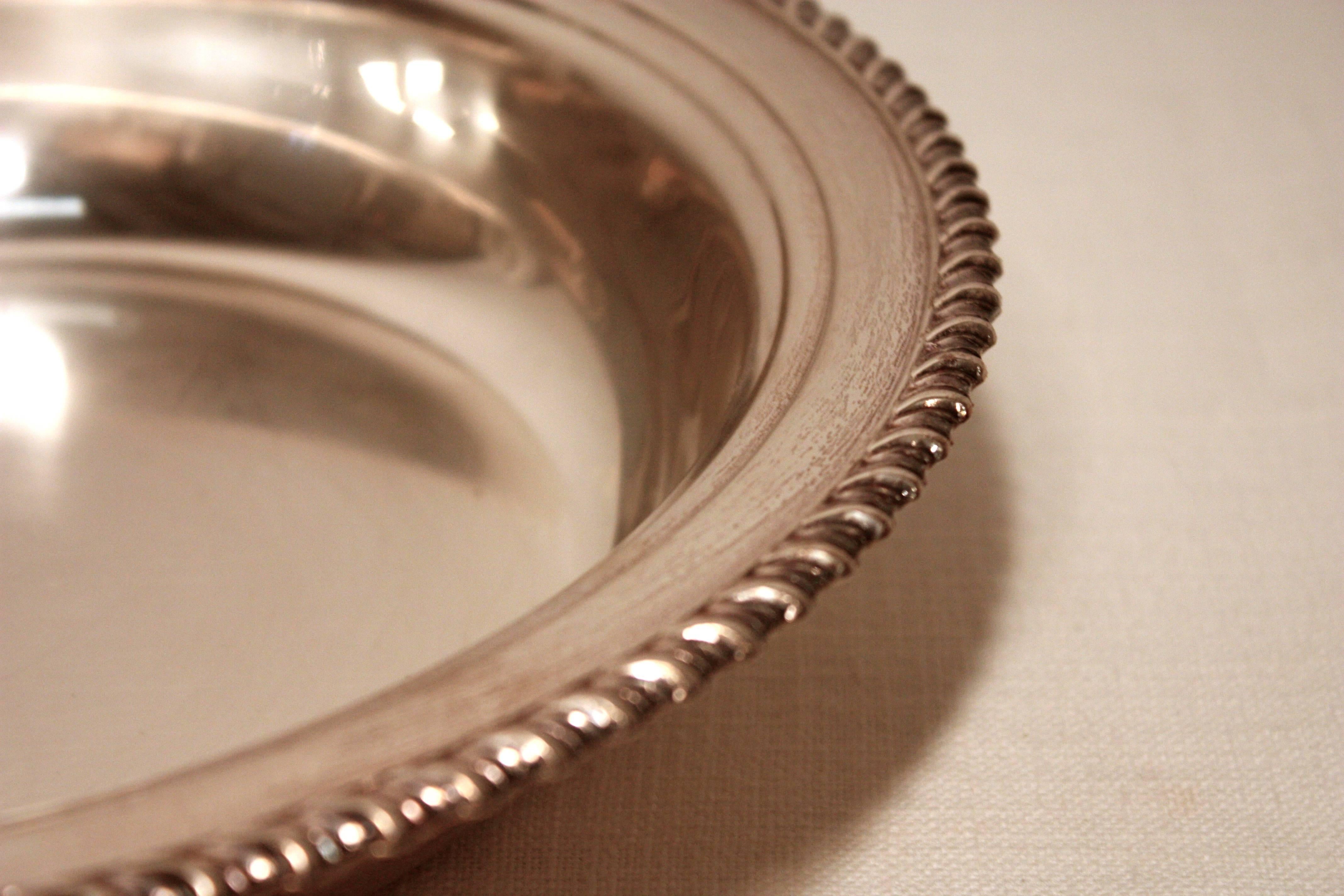 Early 20th Century Silver Wine Plate For Sale