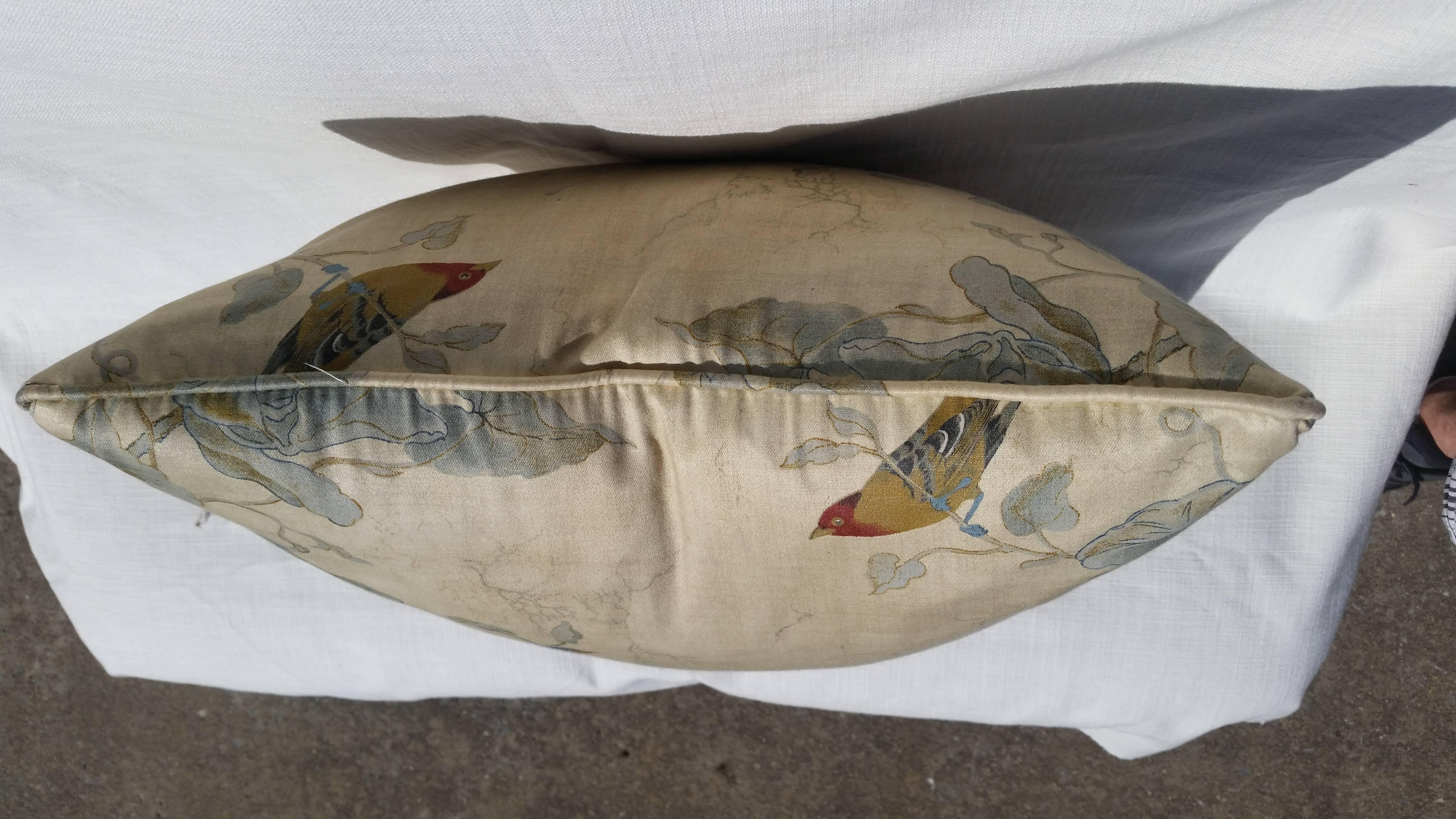 Beautiful Autobon Themed Pillow of the Finest Linen, English 4