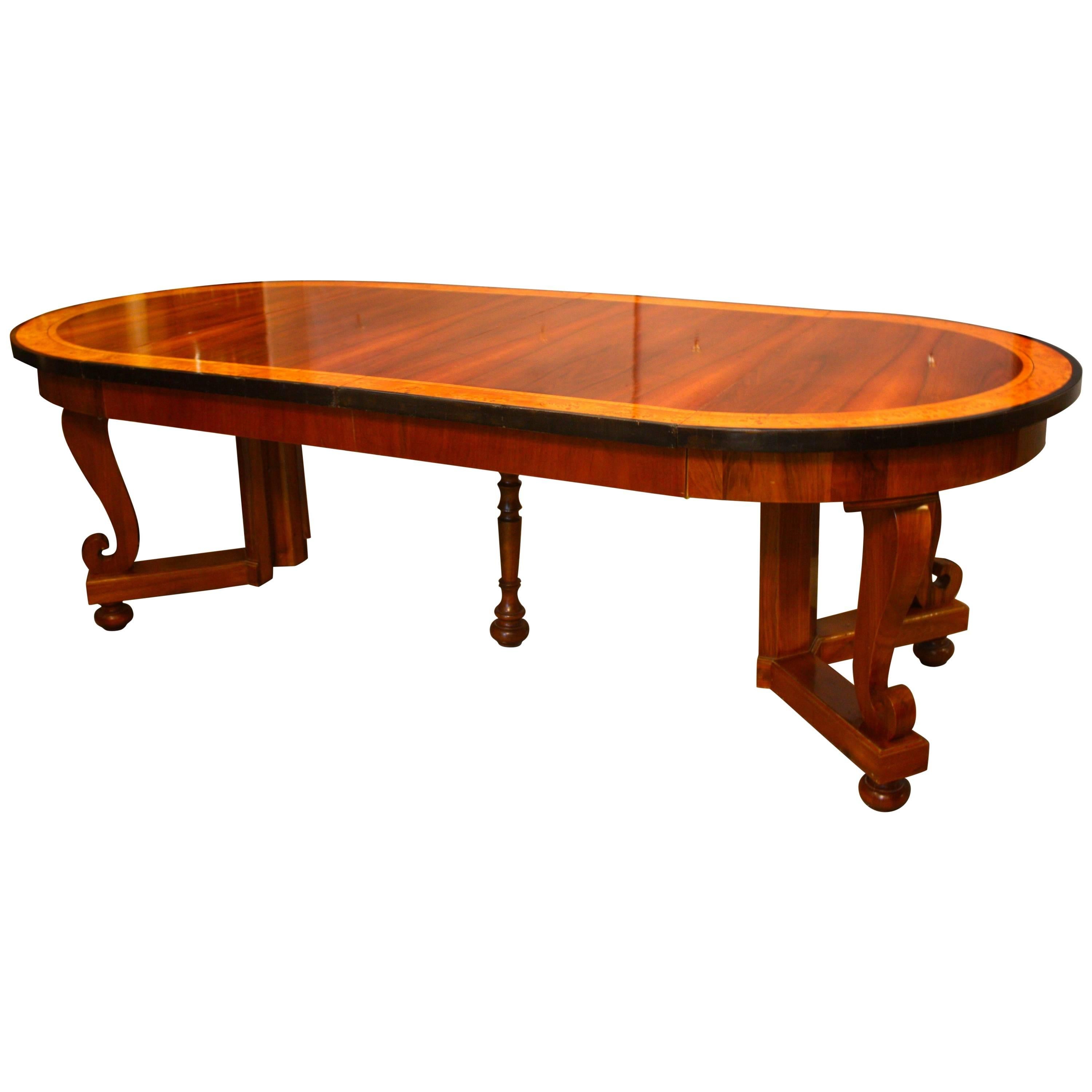 Exquisite Biedermeier Dining Table For Sale