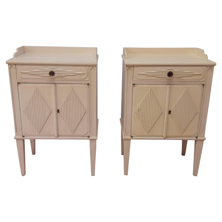 Pair of Bedside Tables For Sale