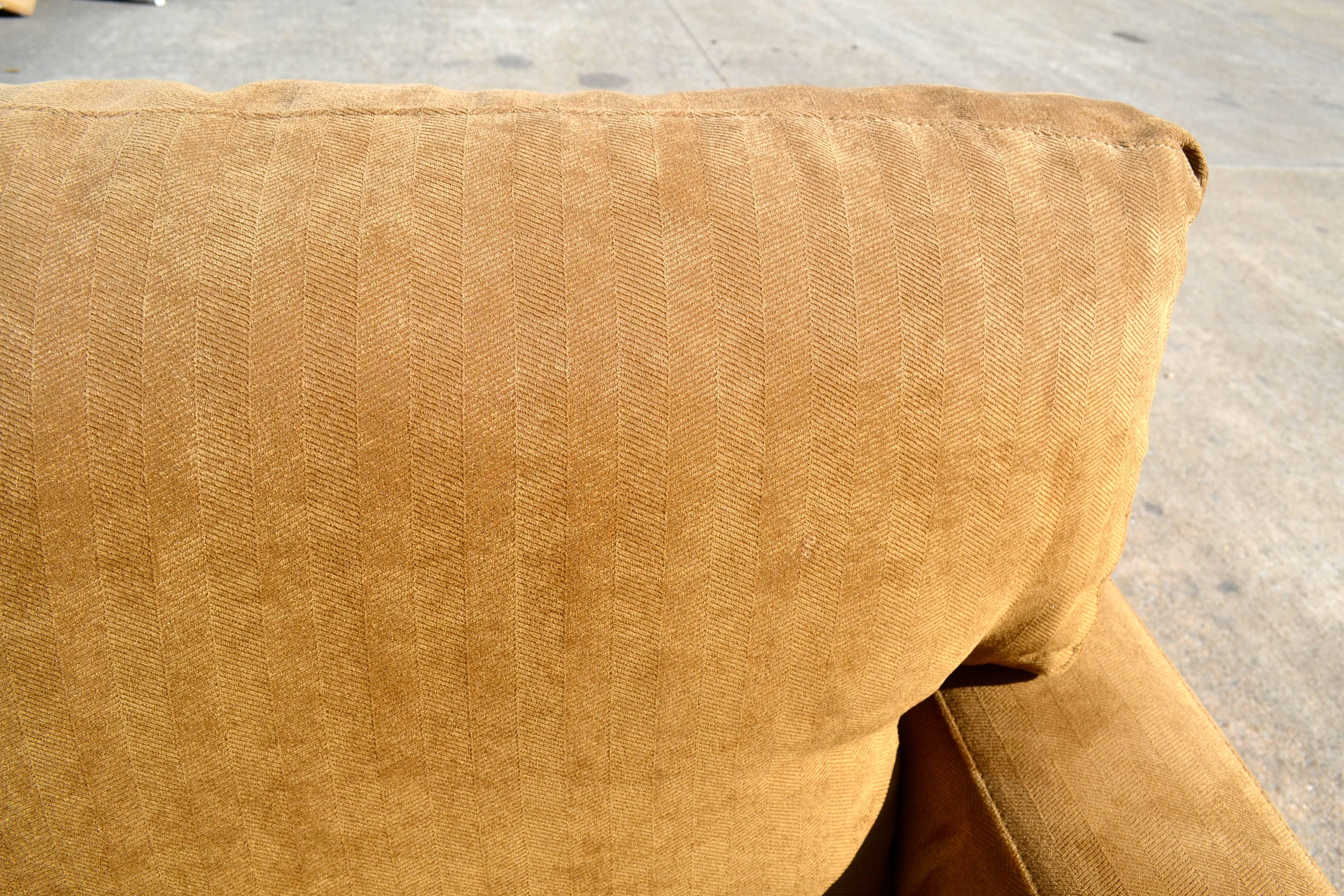 Nutmeg Suede Sectional For Sale 2