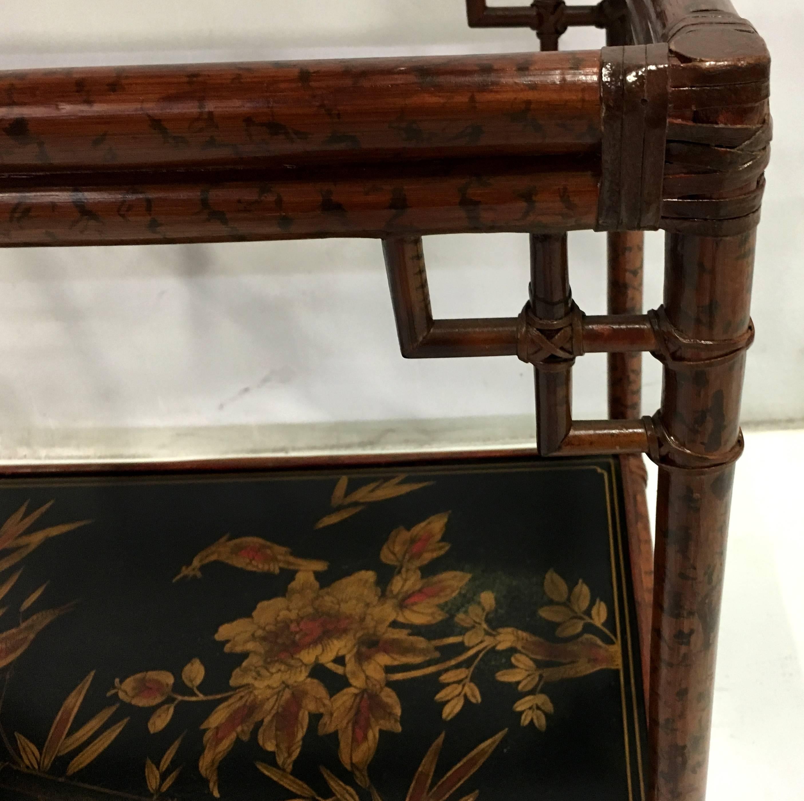 American Pair of Chinoiserie Side Tables by Maitland-Smith