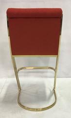 Set of Three Brass Bar Stools in the Style of Pierre Cardin