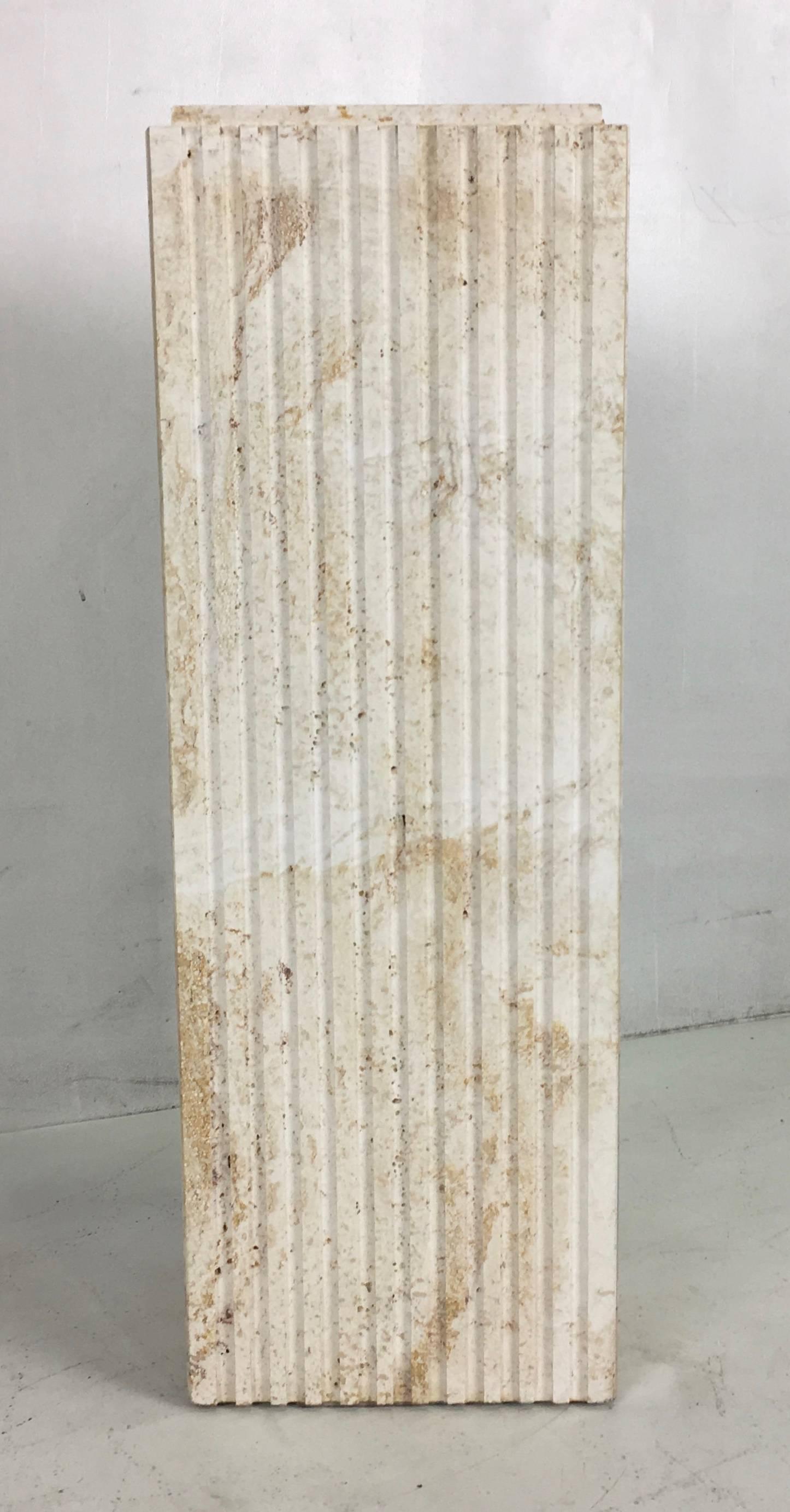 travertine pedestal