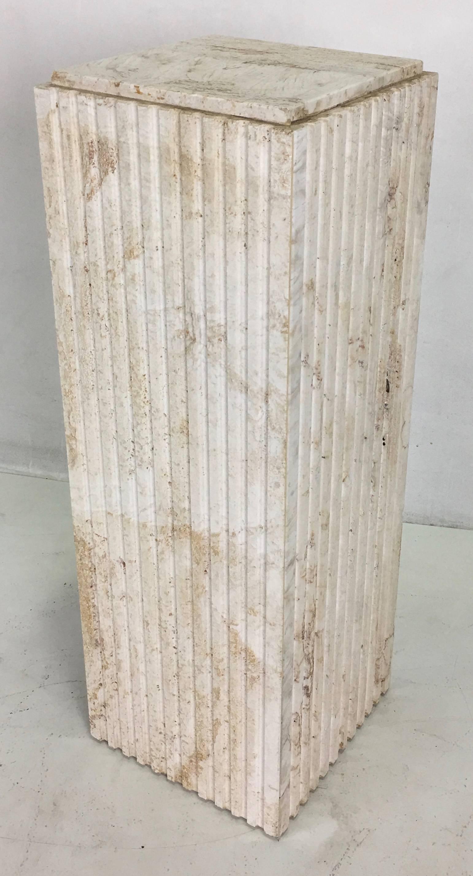 fluted travertine