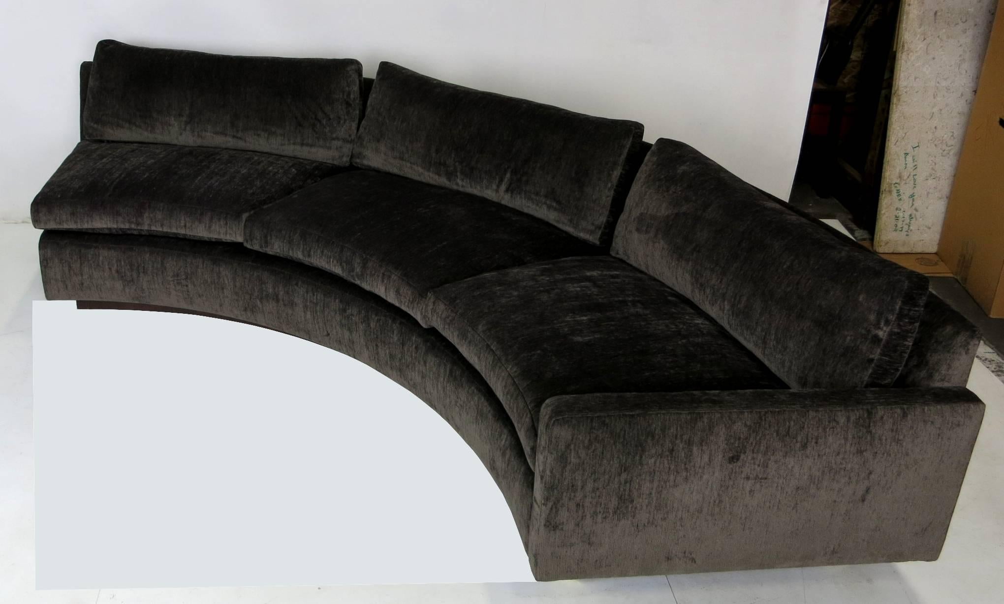 Mid-Century Modern Large Half Circle Sectional Sofa by Milo Baughman for Thayer Coggin