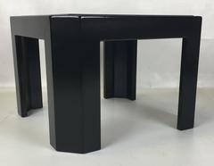 Black Snakeskin Side Table by Ron Seff
