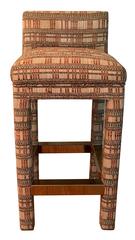 Chic Pair of 80s Parsons Style Bar Stools