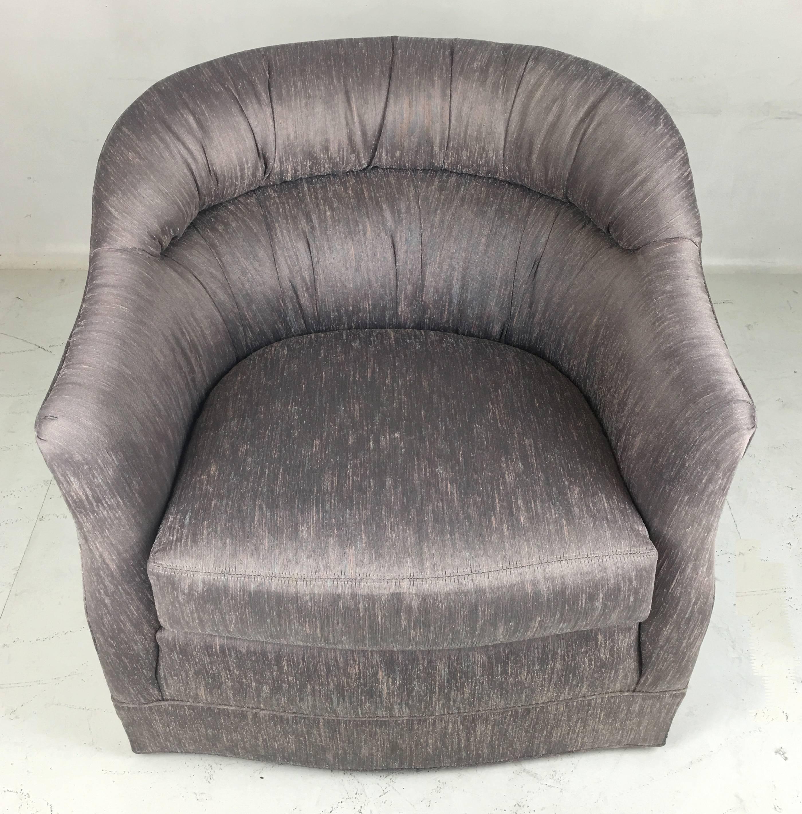 Pair of Swivel Lounge Chairs after Ward Bennett 1