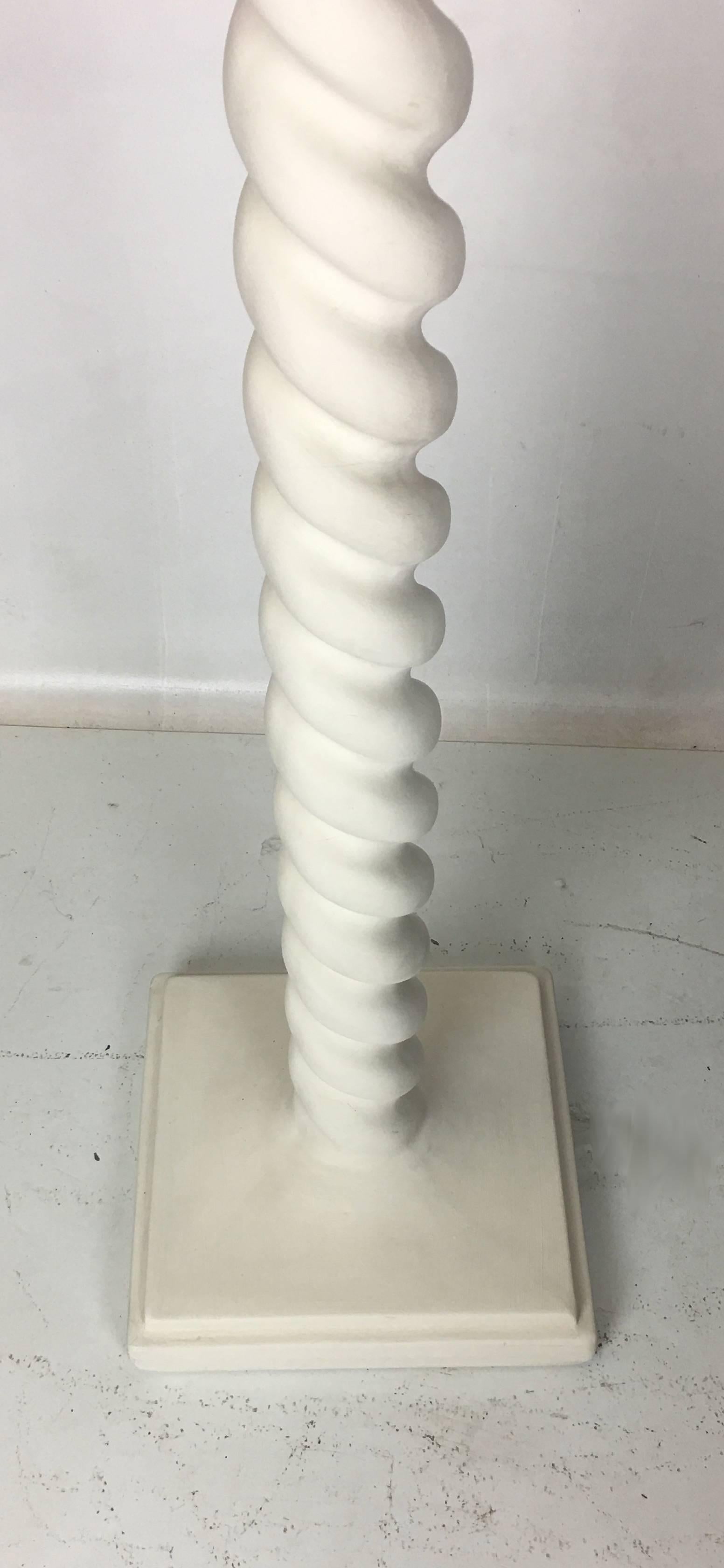 spiral plaster floor lamp