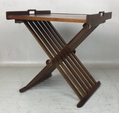 Pair of Walnut Tray Style Side Tables by Kipp Stewart