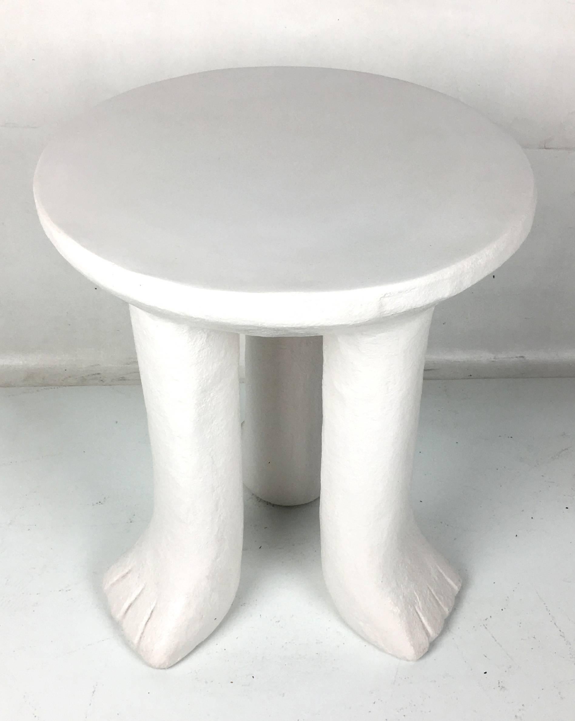 plaster side table