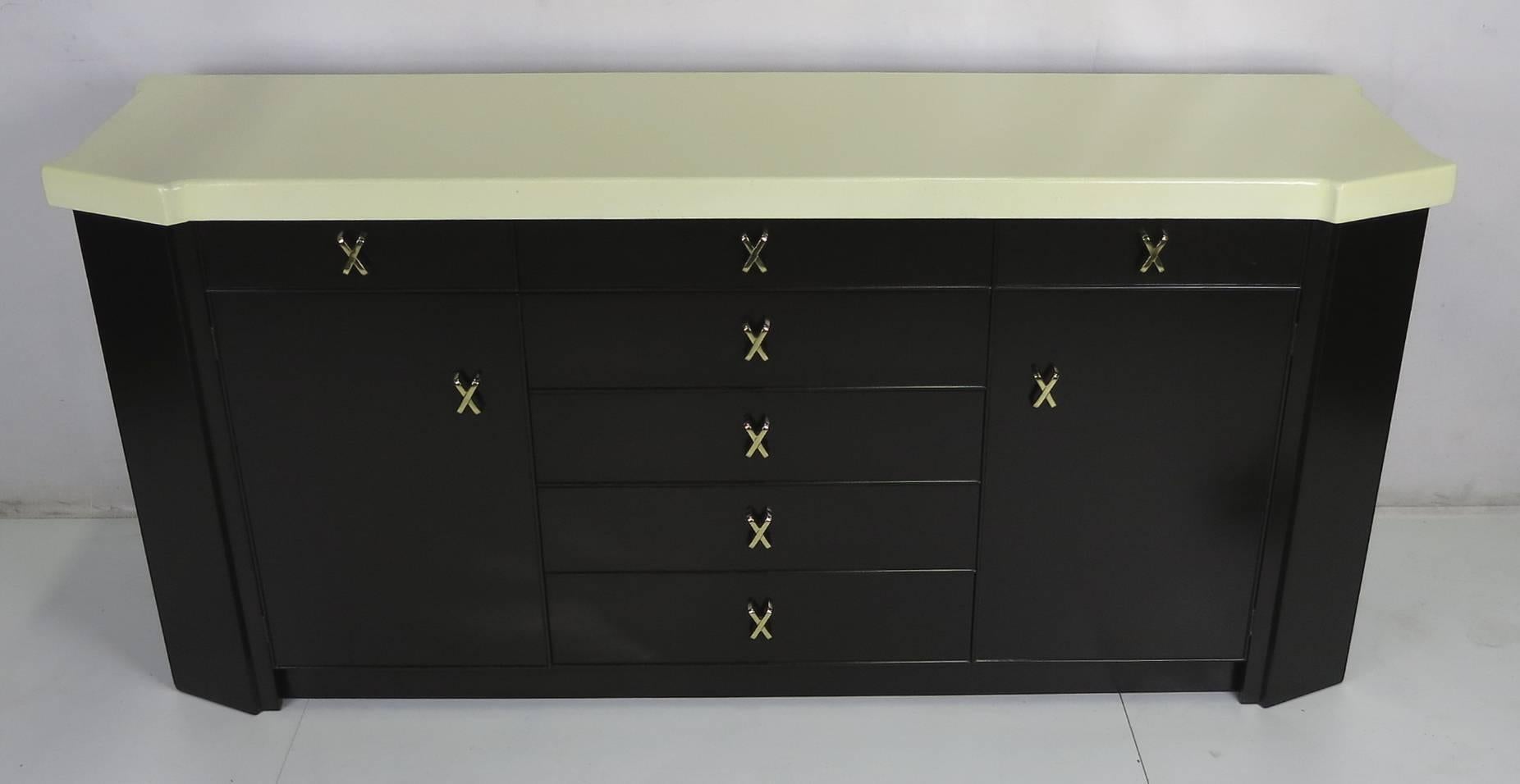 Meticulously restored cork top buffet with brass 