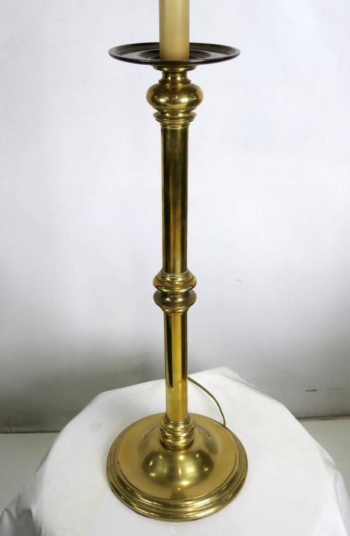 Pair of Brass Candlestick Lamps by Paul Hanson For Sale at 1stDibs