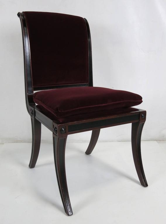 Set of Four Regency style Dining Chairs by Baker Furniture For Sale at