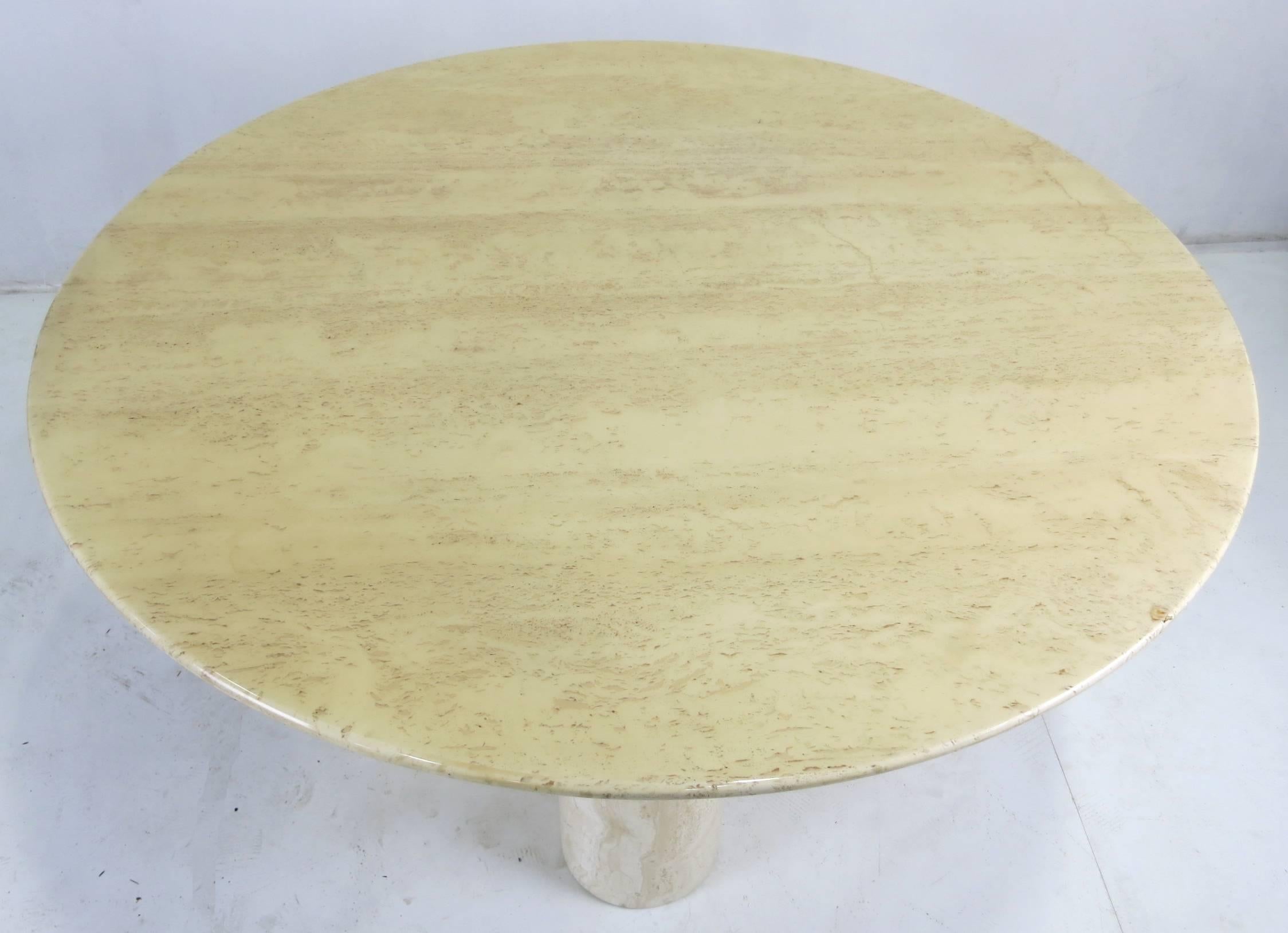 Italian Rare Solid Marble II Colonnato Table by Mario Bellini for Cassina