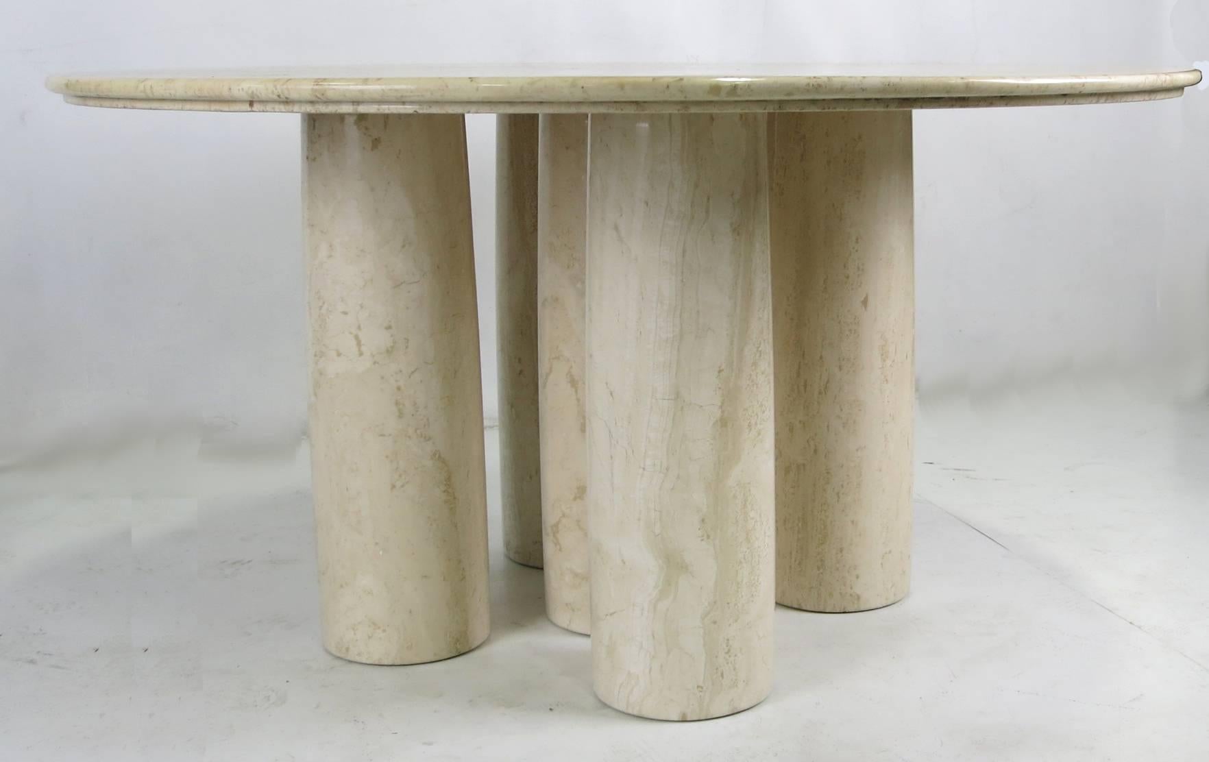Rare Solid Marble II Colonnato Table by Mario Bellini for Cassina In Excellent Condition In Danville, CA