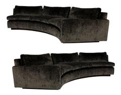 Large Half Circle Sectional Sofa by Milo Baughman for Thayer Coggin