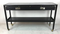 Ebonized Mahogany Bar Cart by Michael Taylor for Baker