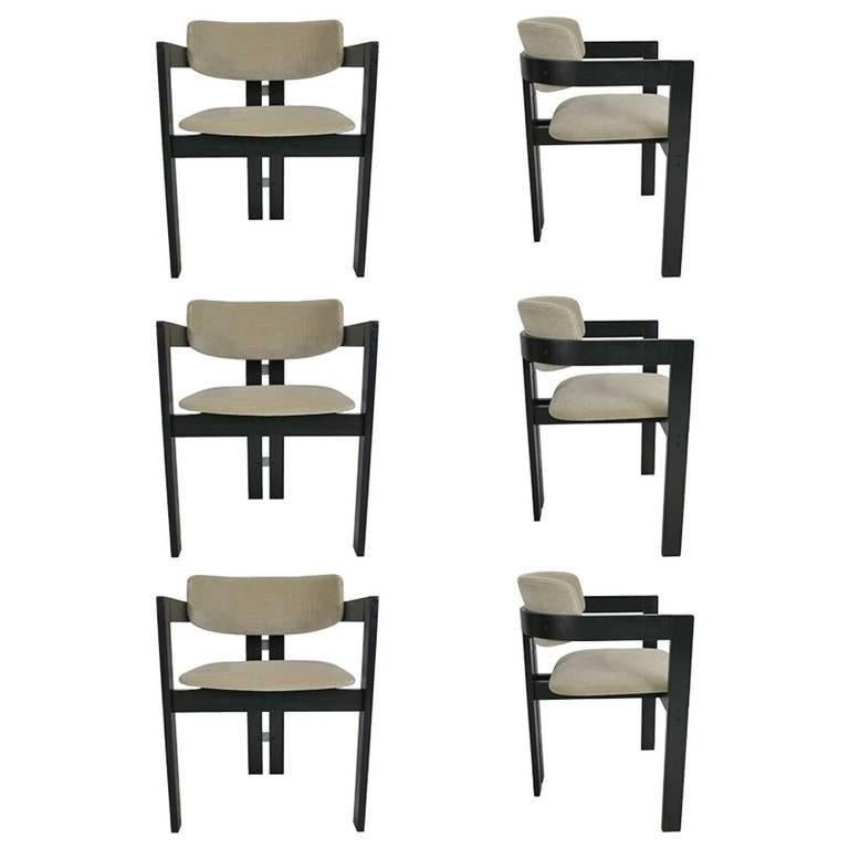 Six Italian Modern Dining Chairs
