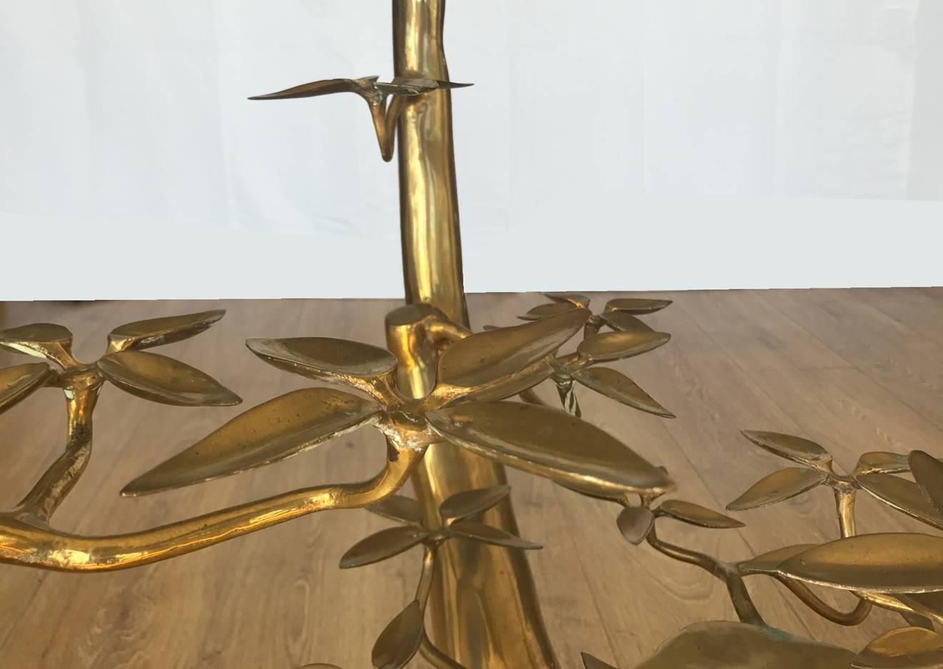 Belgian Brass Tree Form Gueridon Centre Table