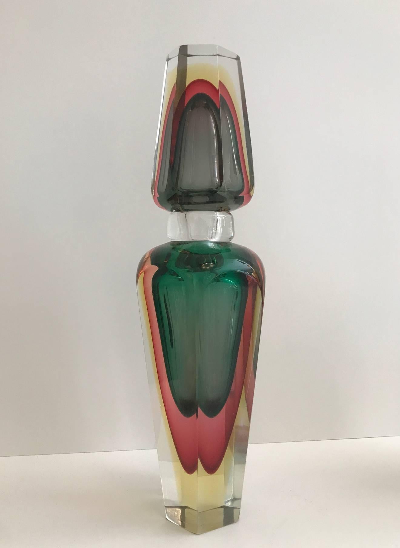 Group of  Three Murano Glass Perfume Bottles In Excellent Condition In Miami, FL