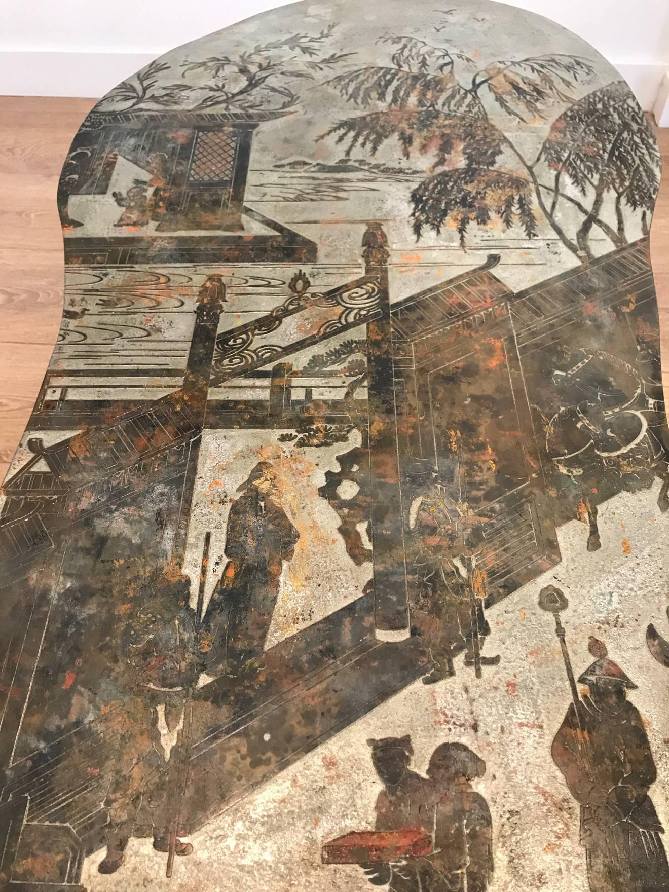 Free-Form Chinoiserie Coffee Table by Kelvin and Philip Laverne In Excellent Condition In Miami, FL
