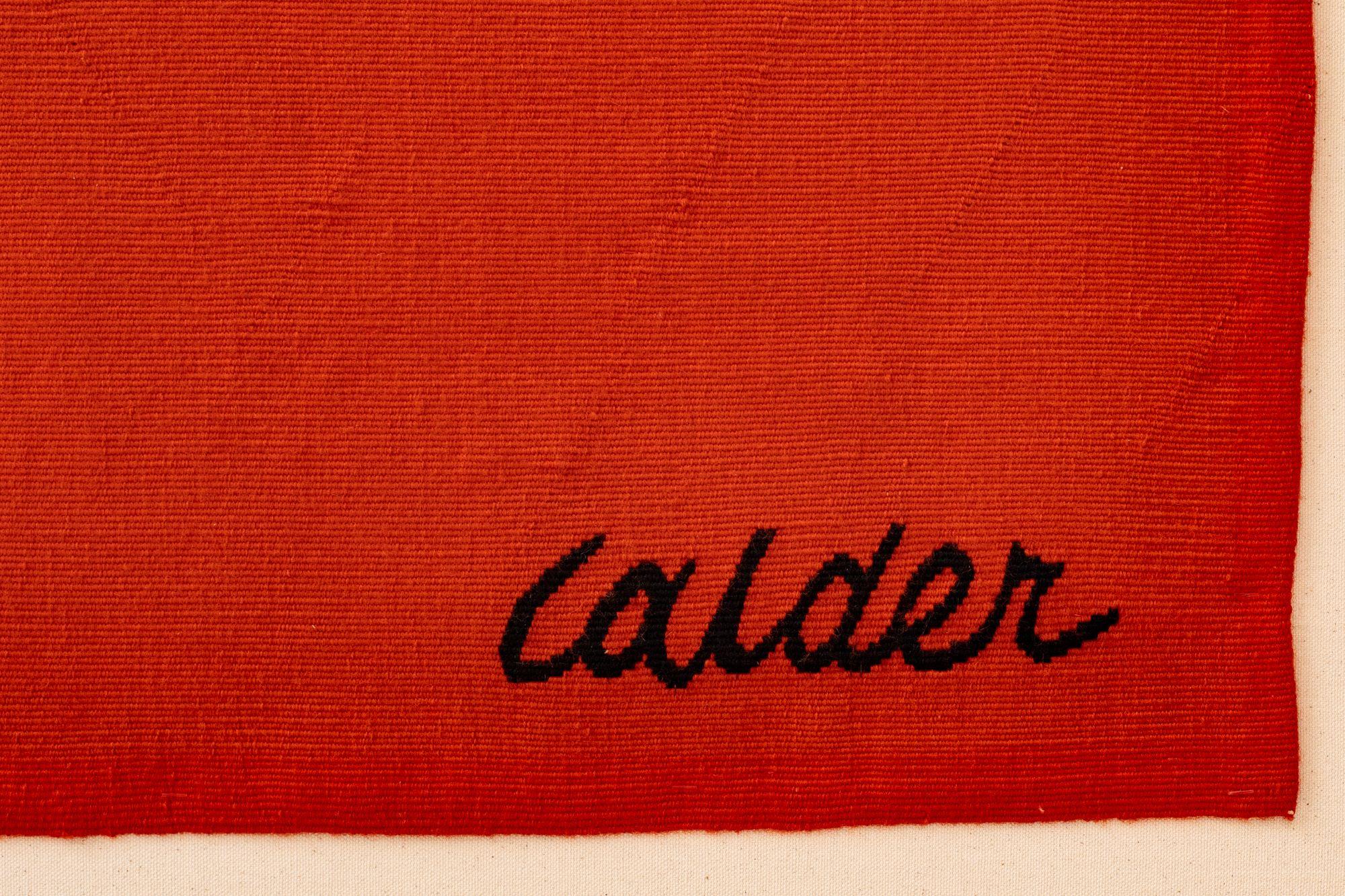 Tapestry in Woven Wool  Aubusson by Pinton Freres and Alexander Calder For Sale 3