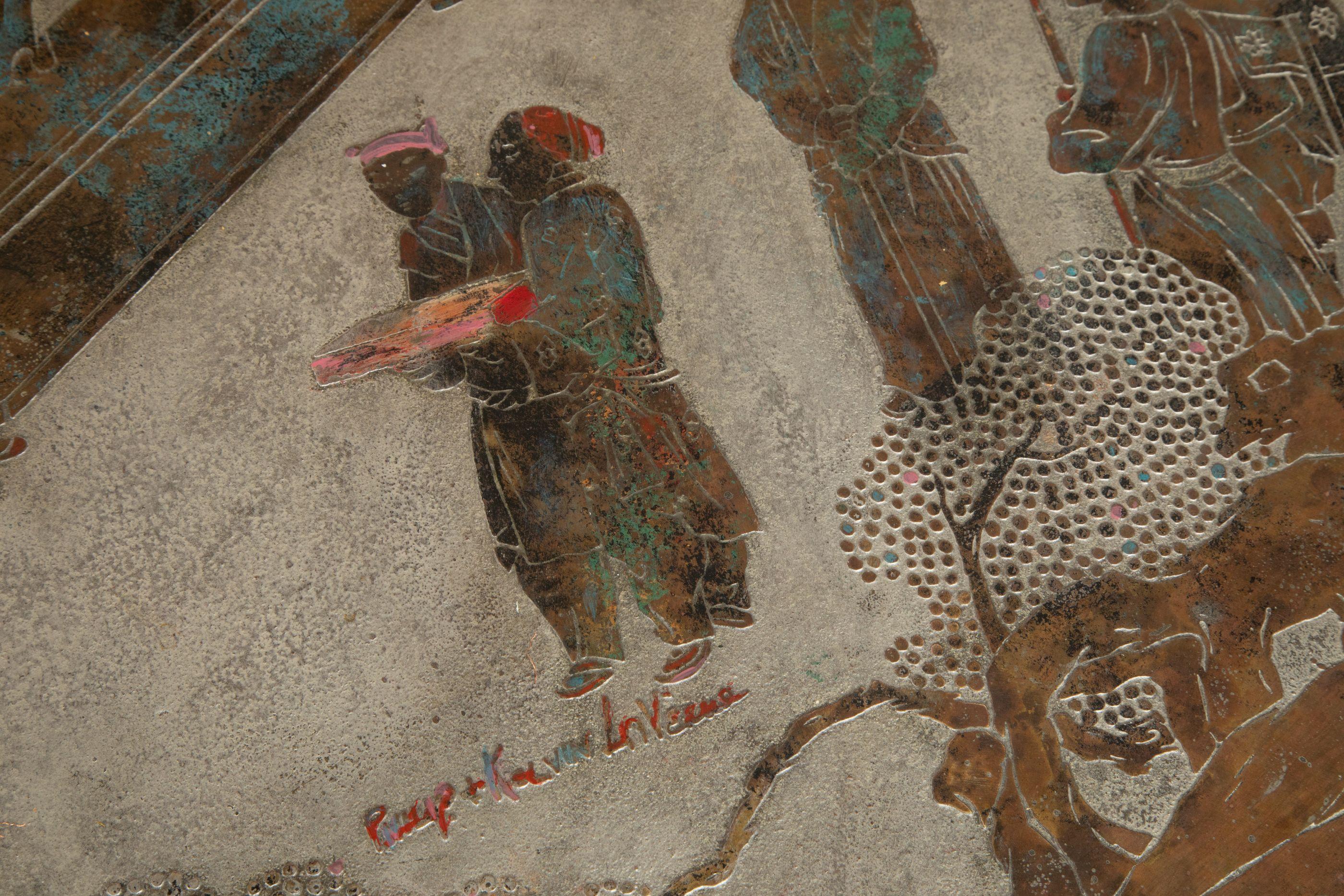 Philip and Kelvin Laverne Chinoiserie Center Table, New York, circa 1960's For Sale 1