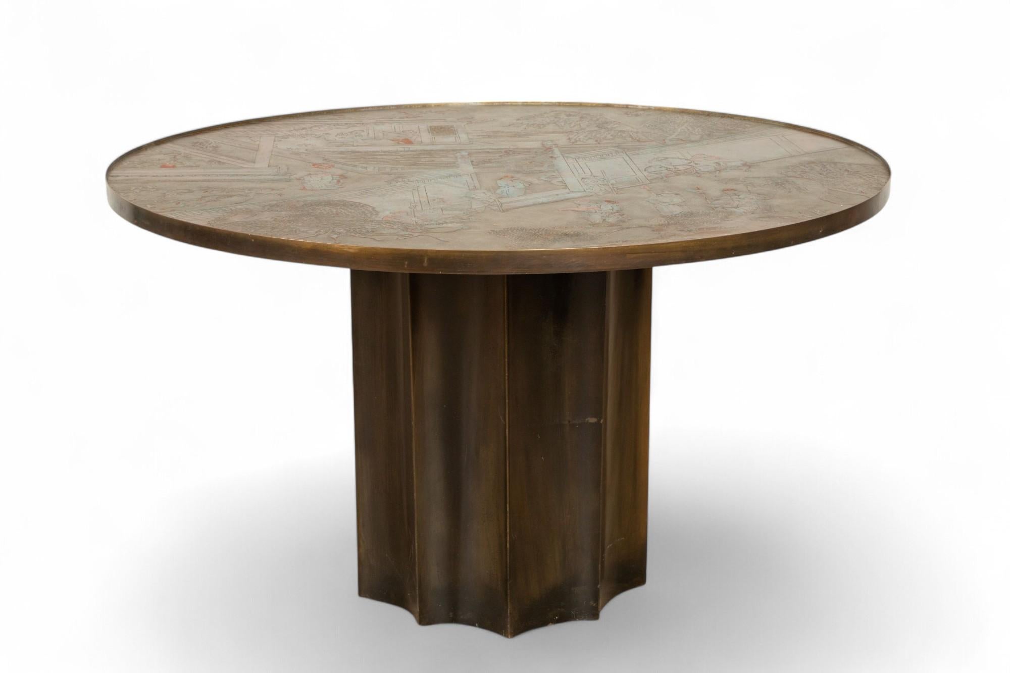 Mid-Century Modern Philip and Kelvin Laverne Chinoiserie Center Table, New York, circa 1960's For Sale