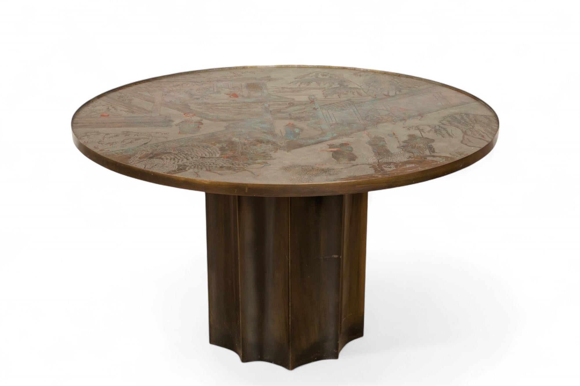 American Philip and Kelvin Laverne Chinoiserie Center Table, New York, circa 1960's For Sale
