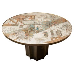 Table centrale en Chinoiserie Philip and Kelvin LaVerne, New York, vers les années 1960