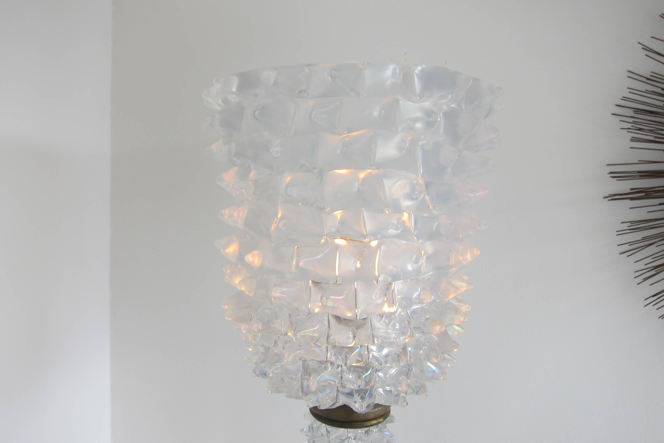 Italian 1950s Glass Floor Lamp by Barovier. 1