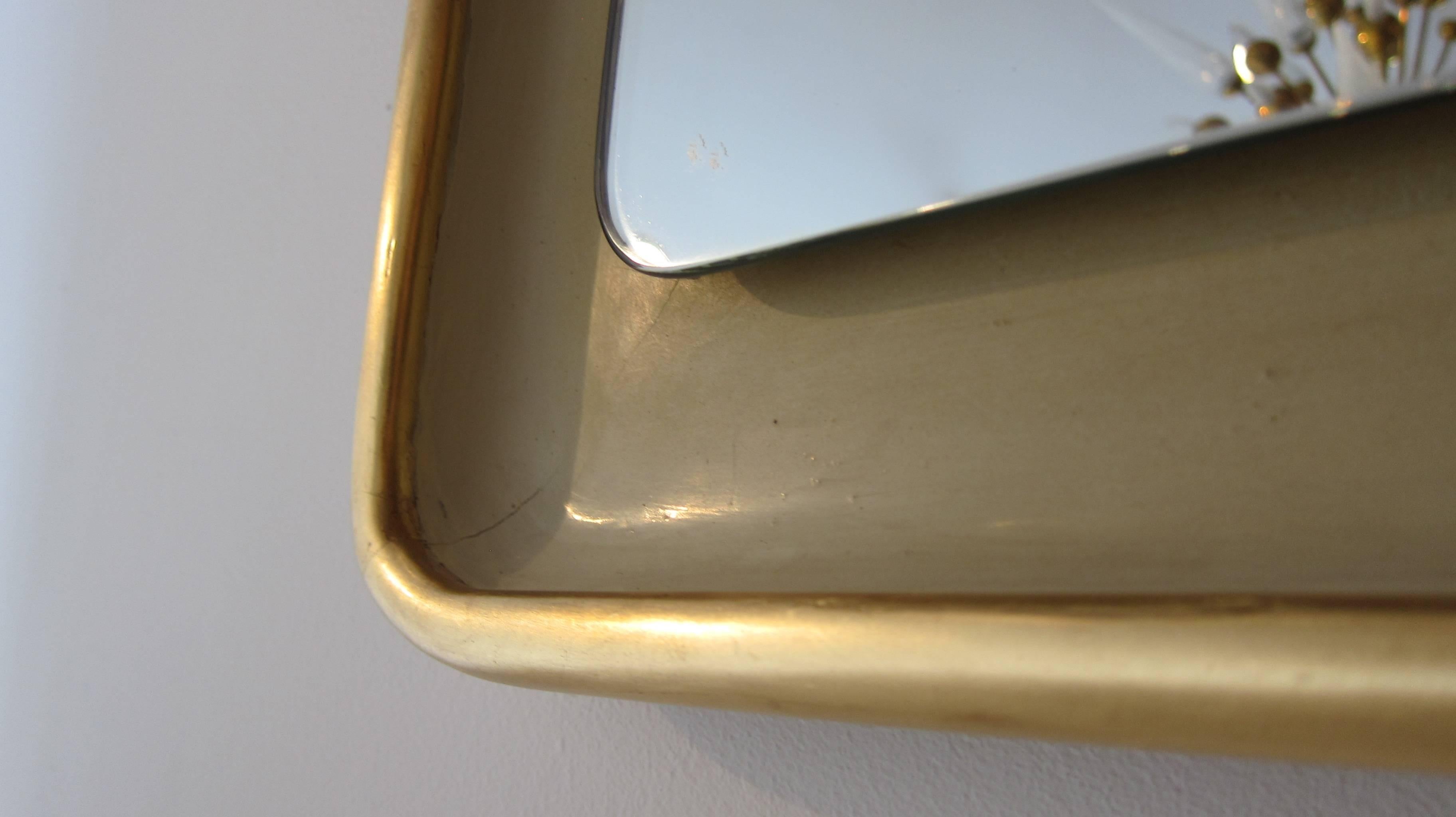Italian Mid-Century Modern Parcel-Gilt Mirror by Osvaldo Borsani 1