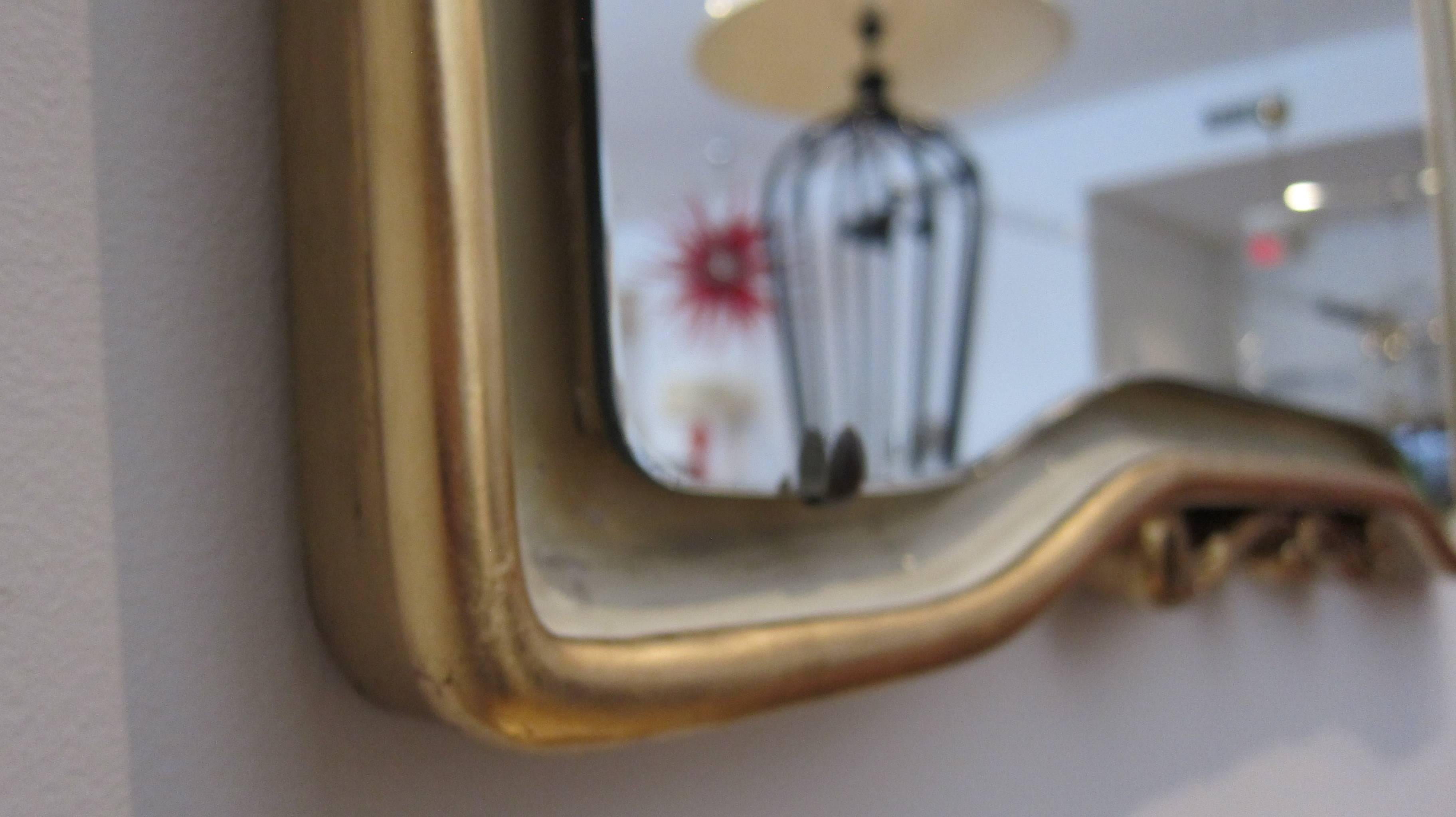 Italian Mid-Century Modern Parcel-Gilt Mirror by Osvaldo Borsani 2