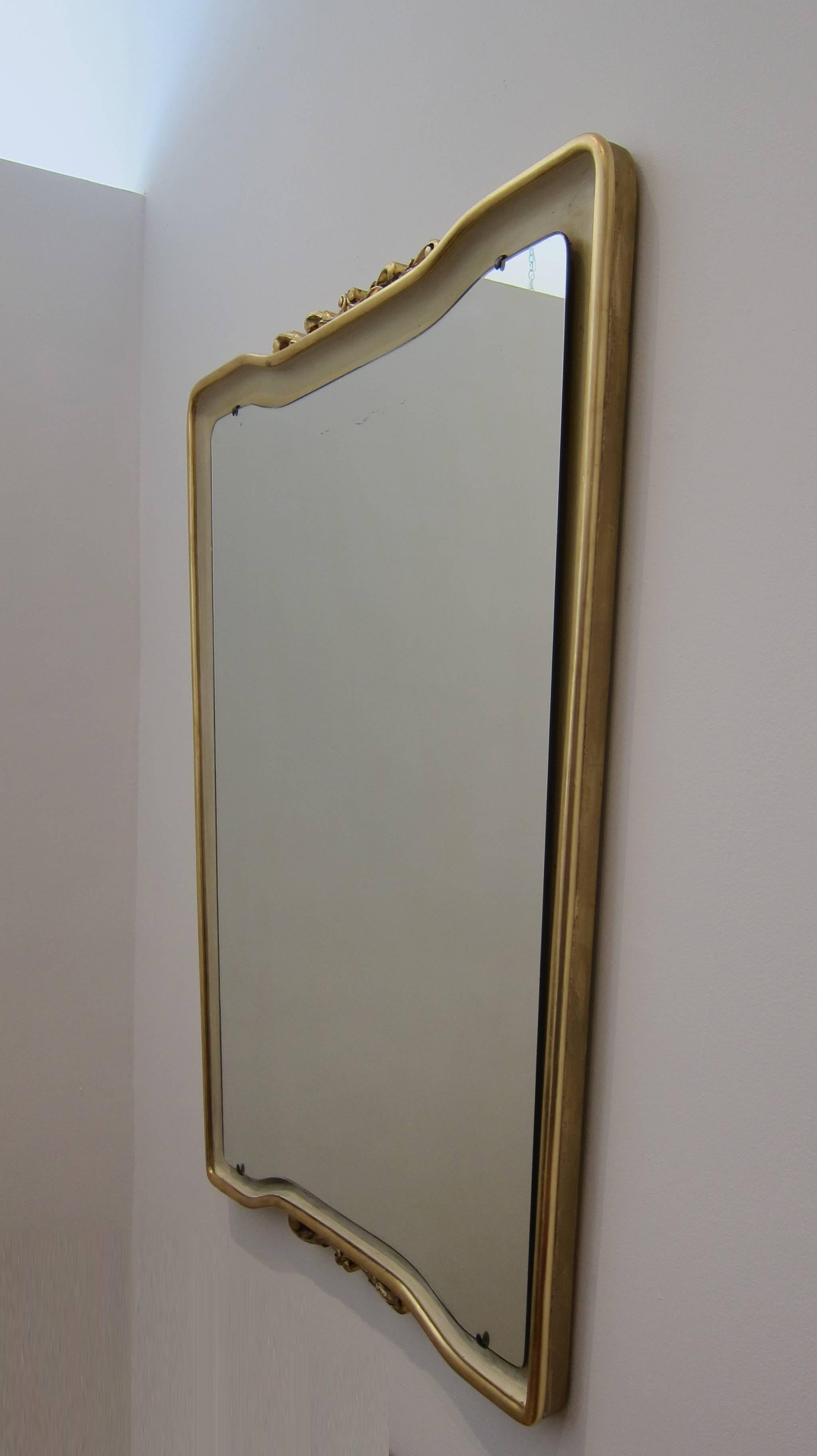 Italian Mid-Century Modern Parcel-Gilt Mirror by Osvaldo Borsani 4