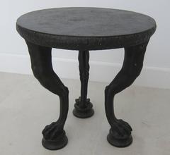 Etruscan Style Bronze Tripod Table, Italy, 19th Century