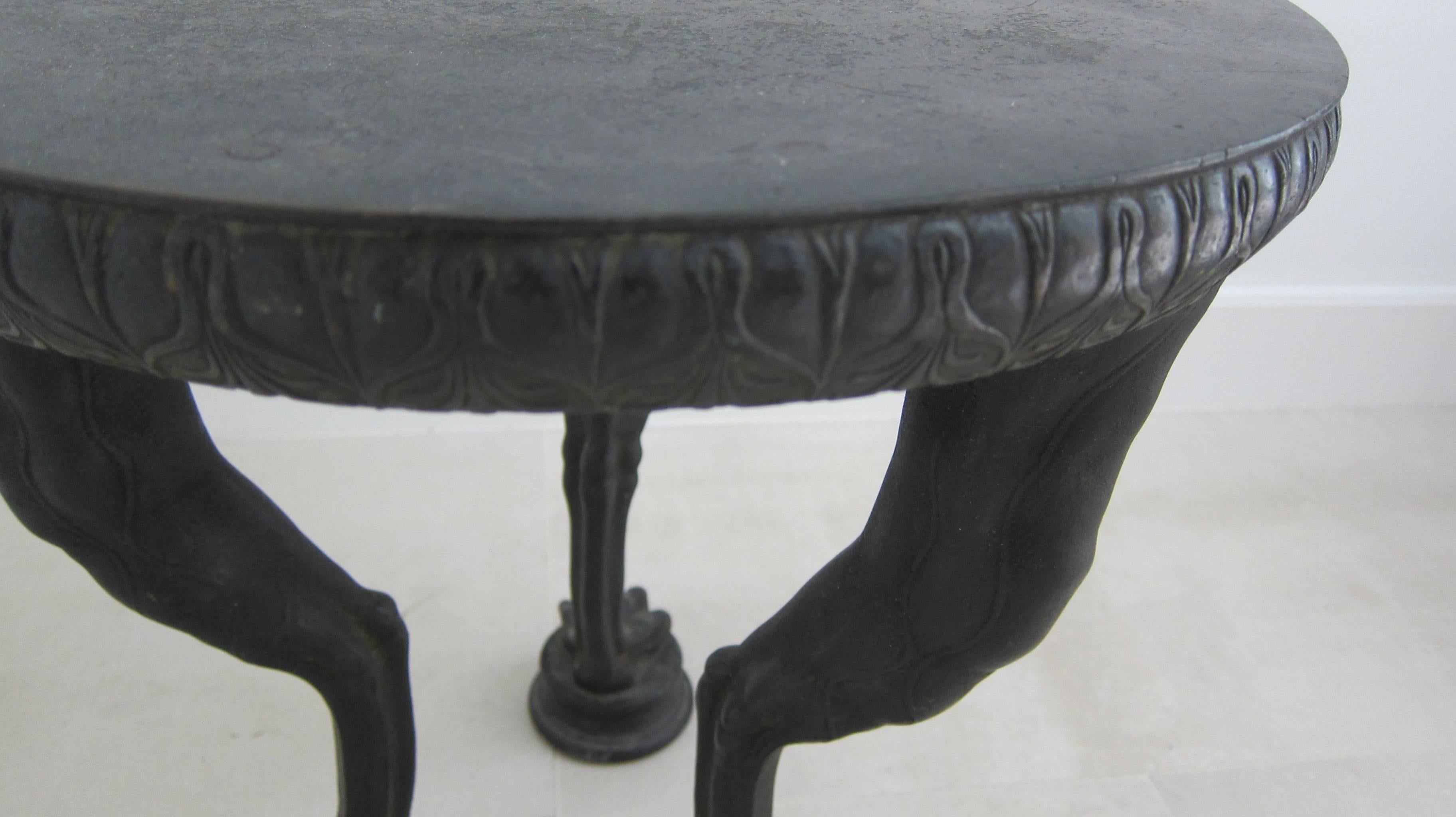  Etruscan Style Bronze Tripod Table, Italy, 19th Century In Excellent Condition In Miami, FL
