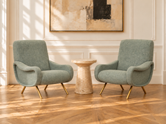 Pair of Lady Lounge Chairs by Marco Zanuso, Newly Upholstered, Italy 1960's