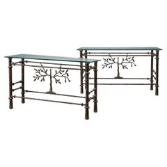 Pair of Console Tables Diego Giacometti style, USA 1970's