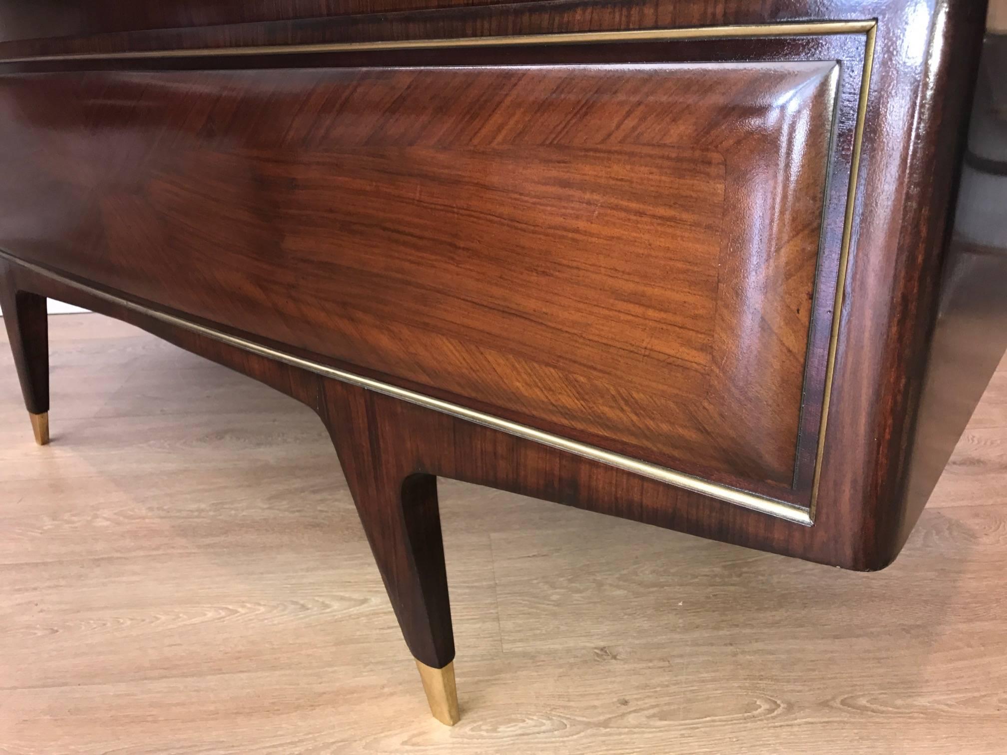 Mid-Century Modern Italian Executive Desk attributed to Osvaldo Borsani. 4