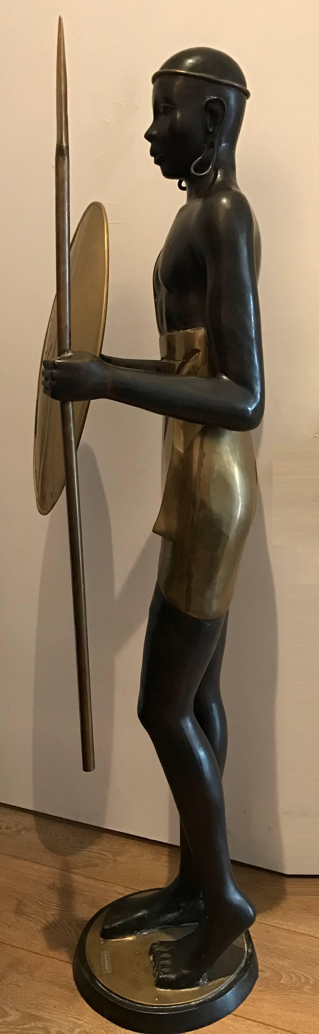 african warrior statue