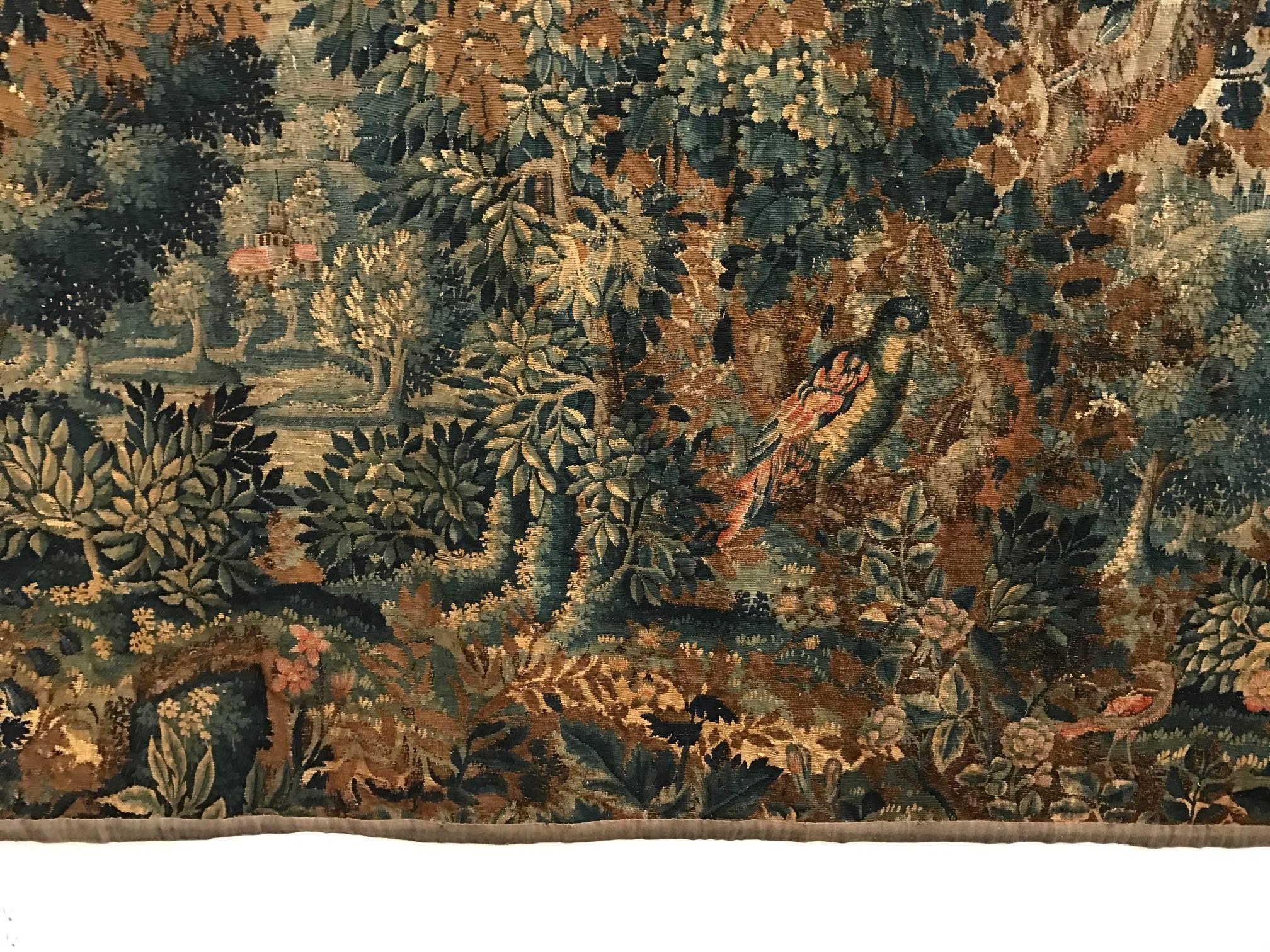 18th Century Flemish Verdure Tapestry In Good Condition In Miami, FL